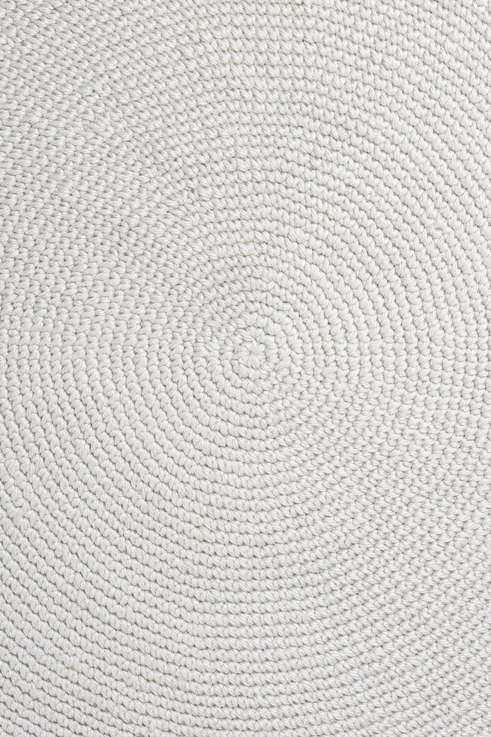 Arlenis Ivory Crochet Indoor Outdoor Round Rug - Image 9