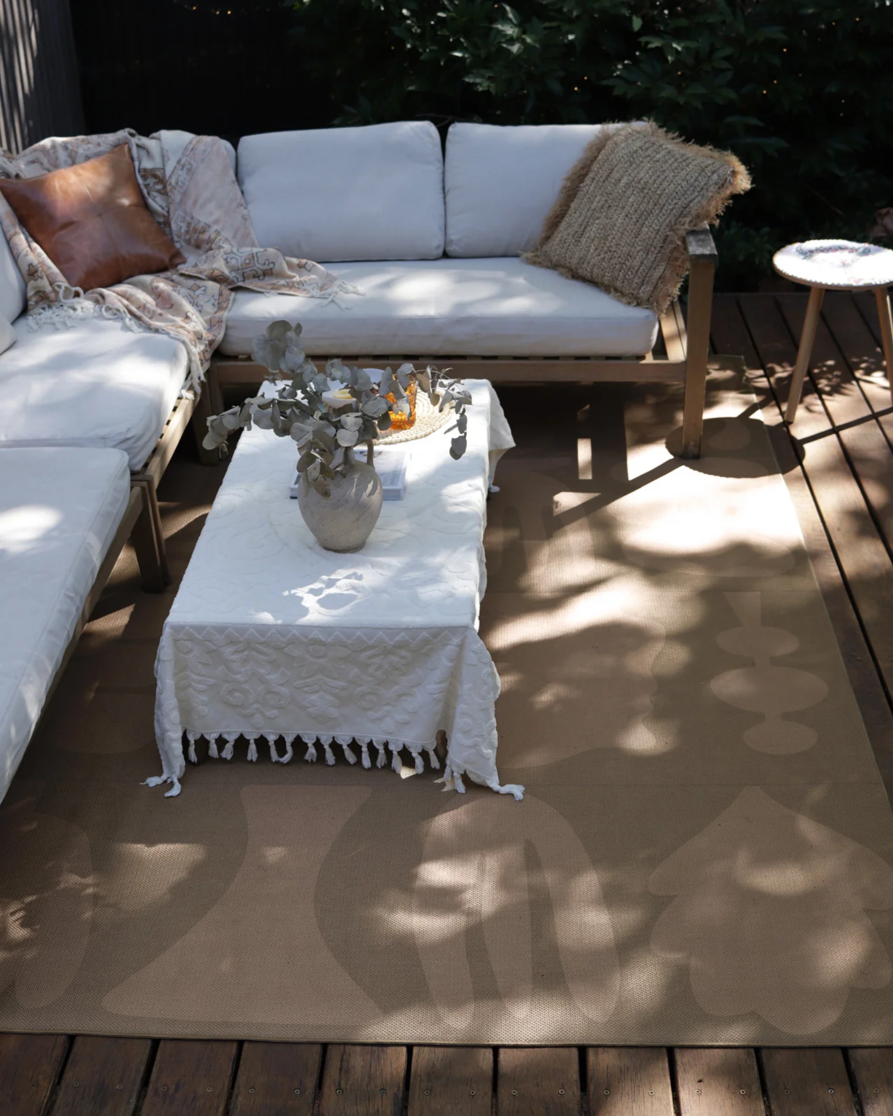 Aswati Brown Graphic Indoor Outdoor Washable Rug - Image 2