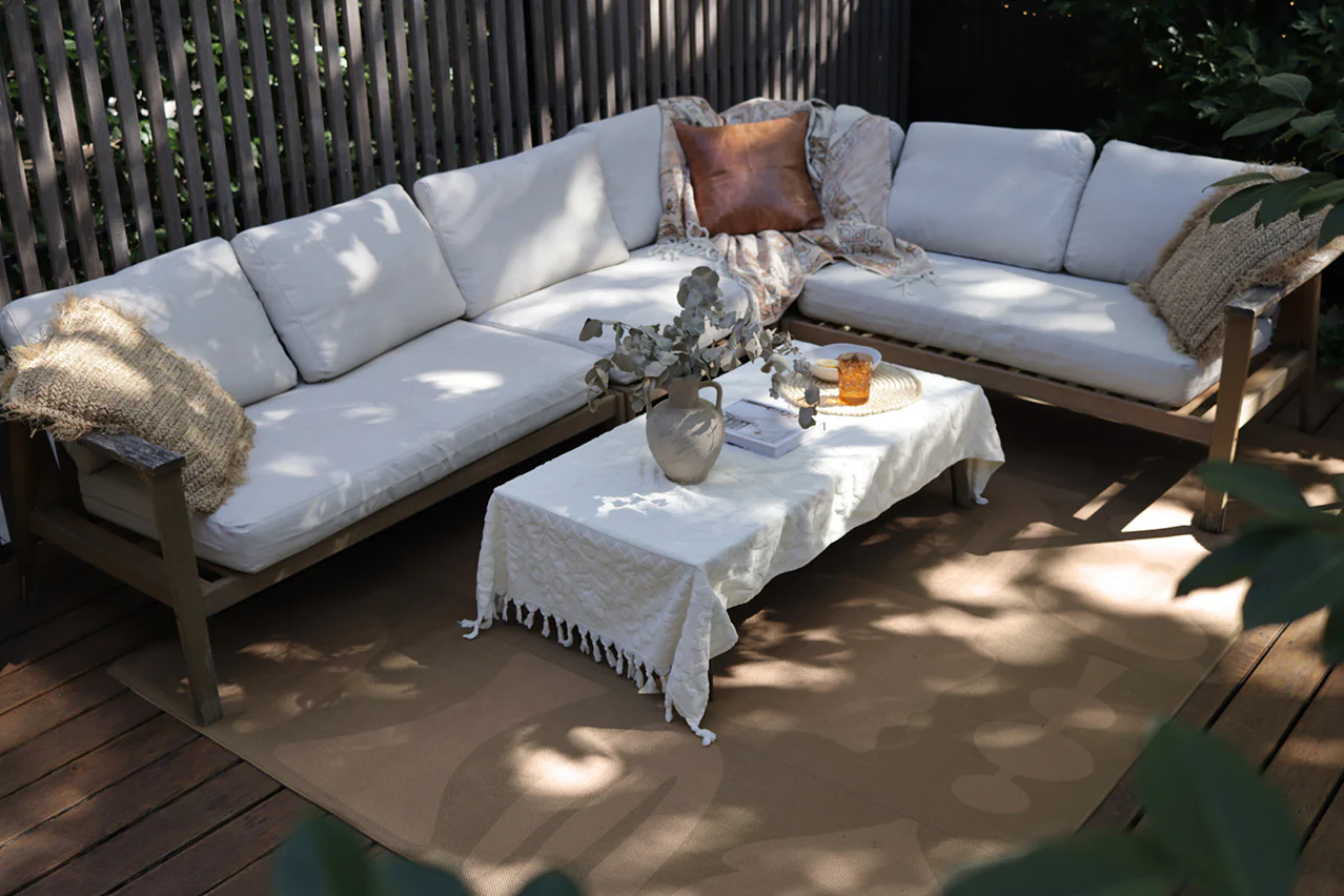 Aswati Brown Graphic Indoor Outdoor Washable Rug - Image 3