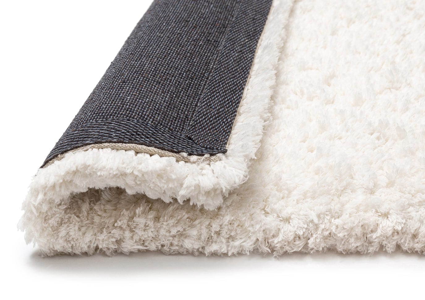 Athena Ivory Handmade Shag Rug - Image 8