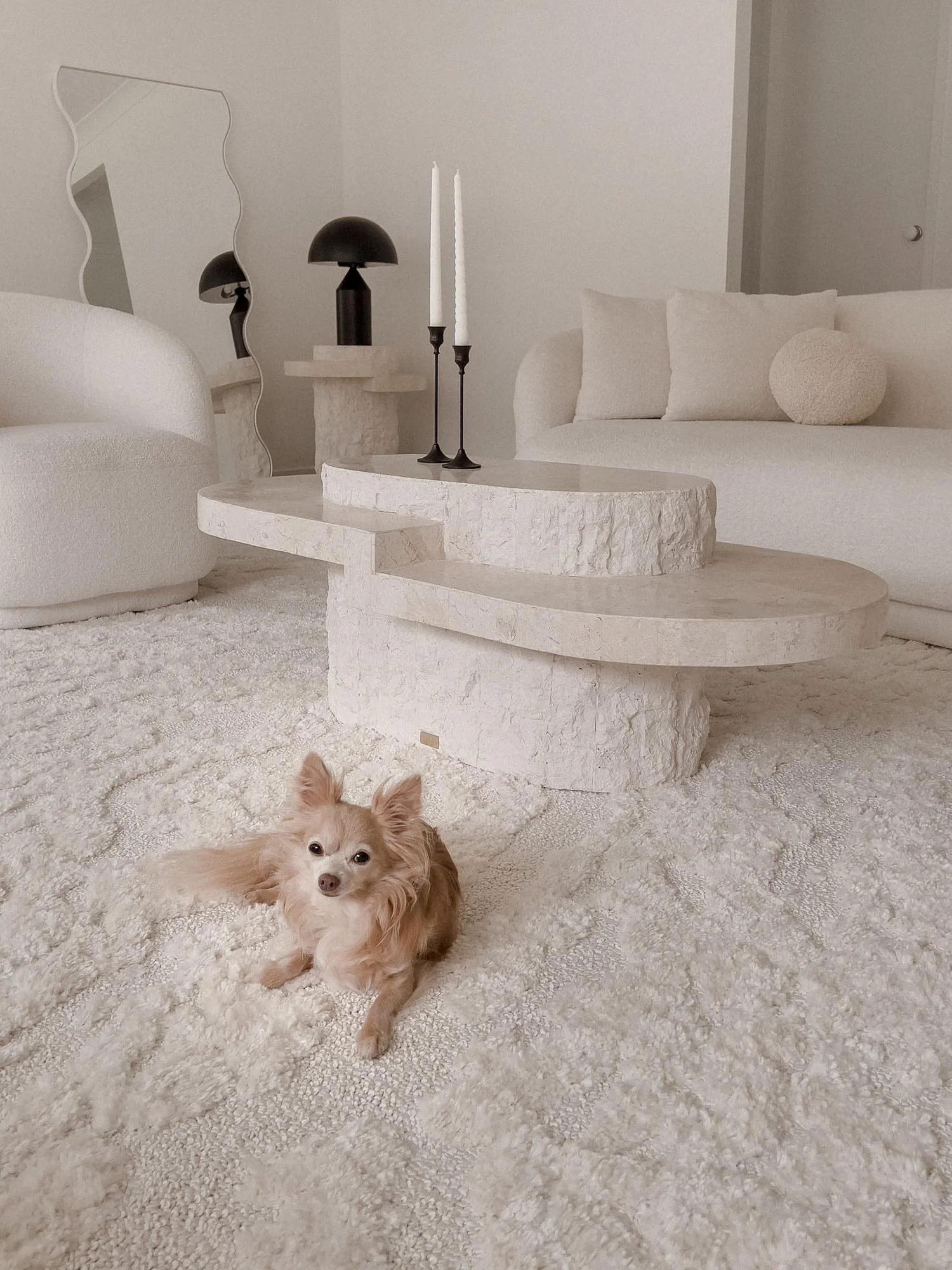Aurora Ivory Cream Abstract Textured Rug - Image 5