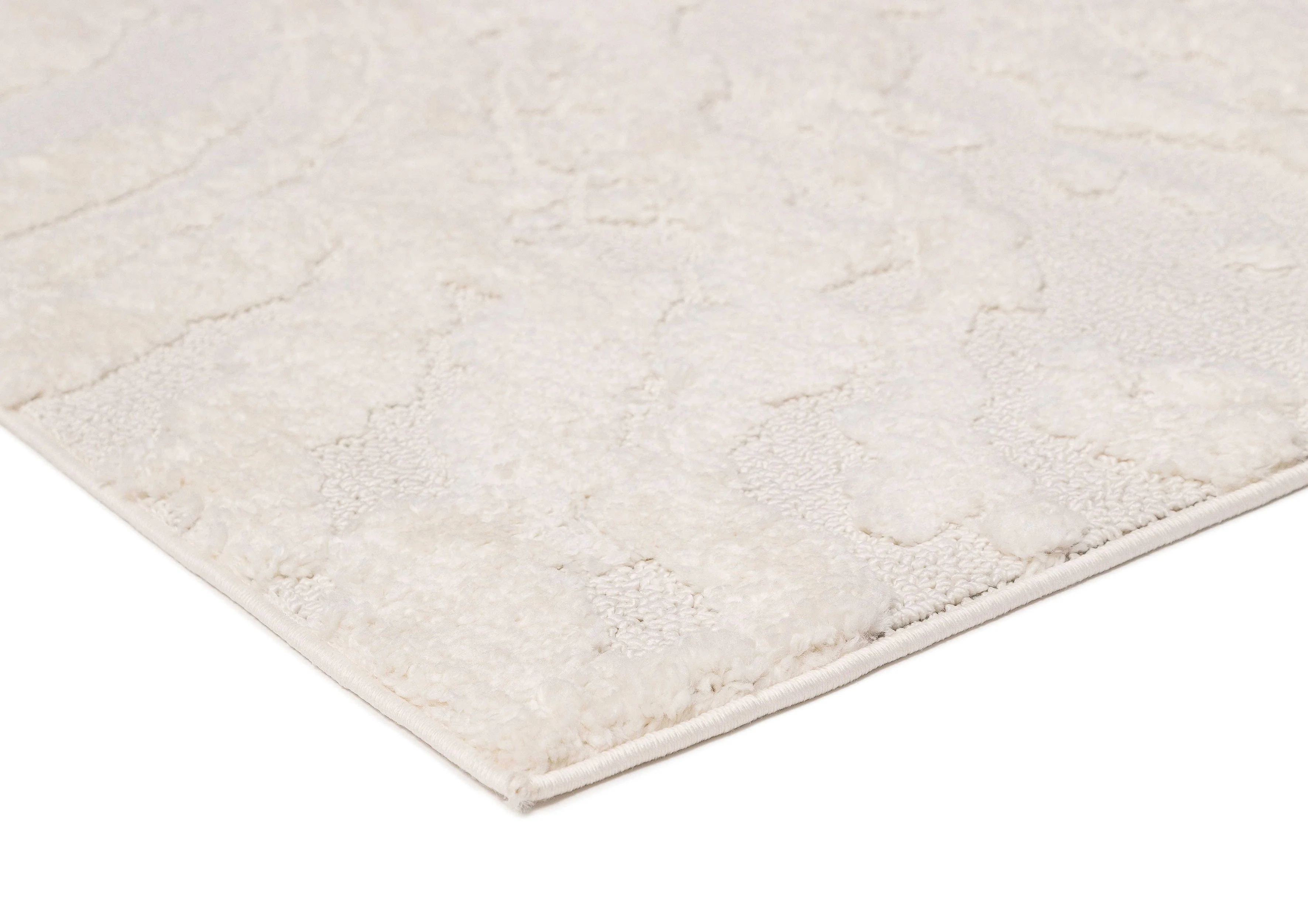 Aurora Ivory Cream Abstract Textured Rug - Image 7