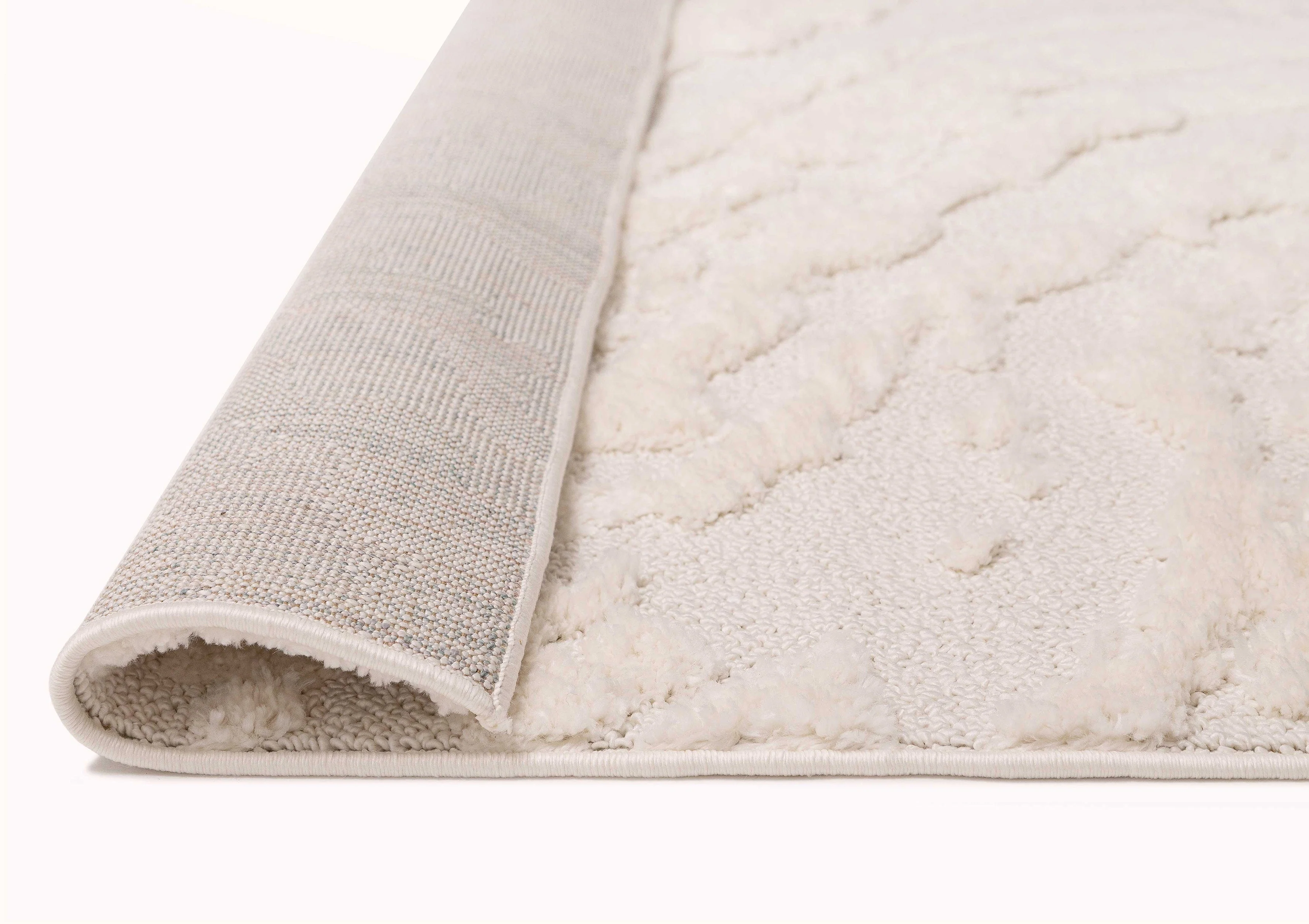 Aurora Ivory Cream Abstract Textured Rug - Image 9