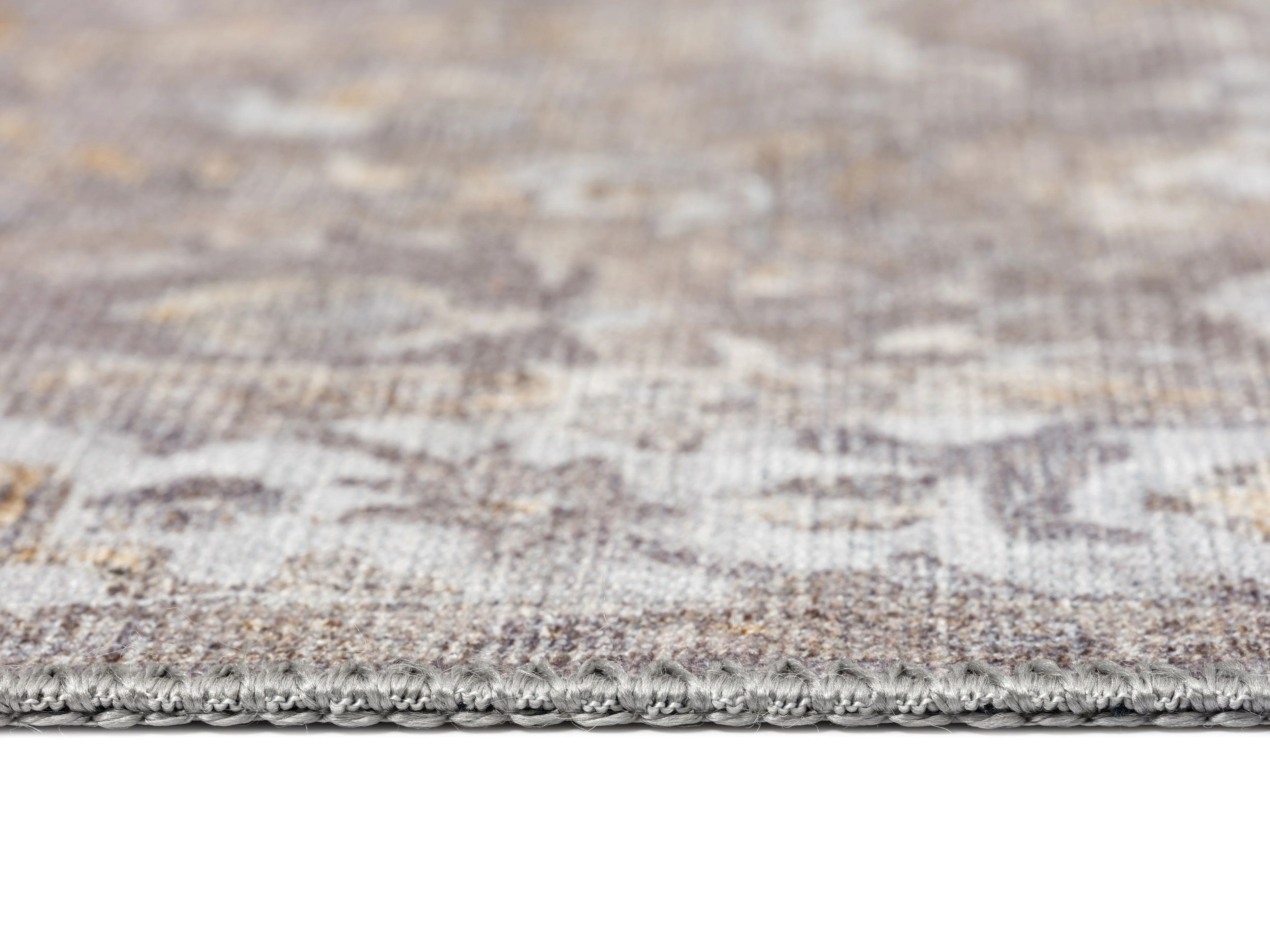 Ava Grey and Gold Traditional Distressed Washable Rug - Image 17