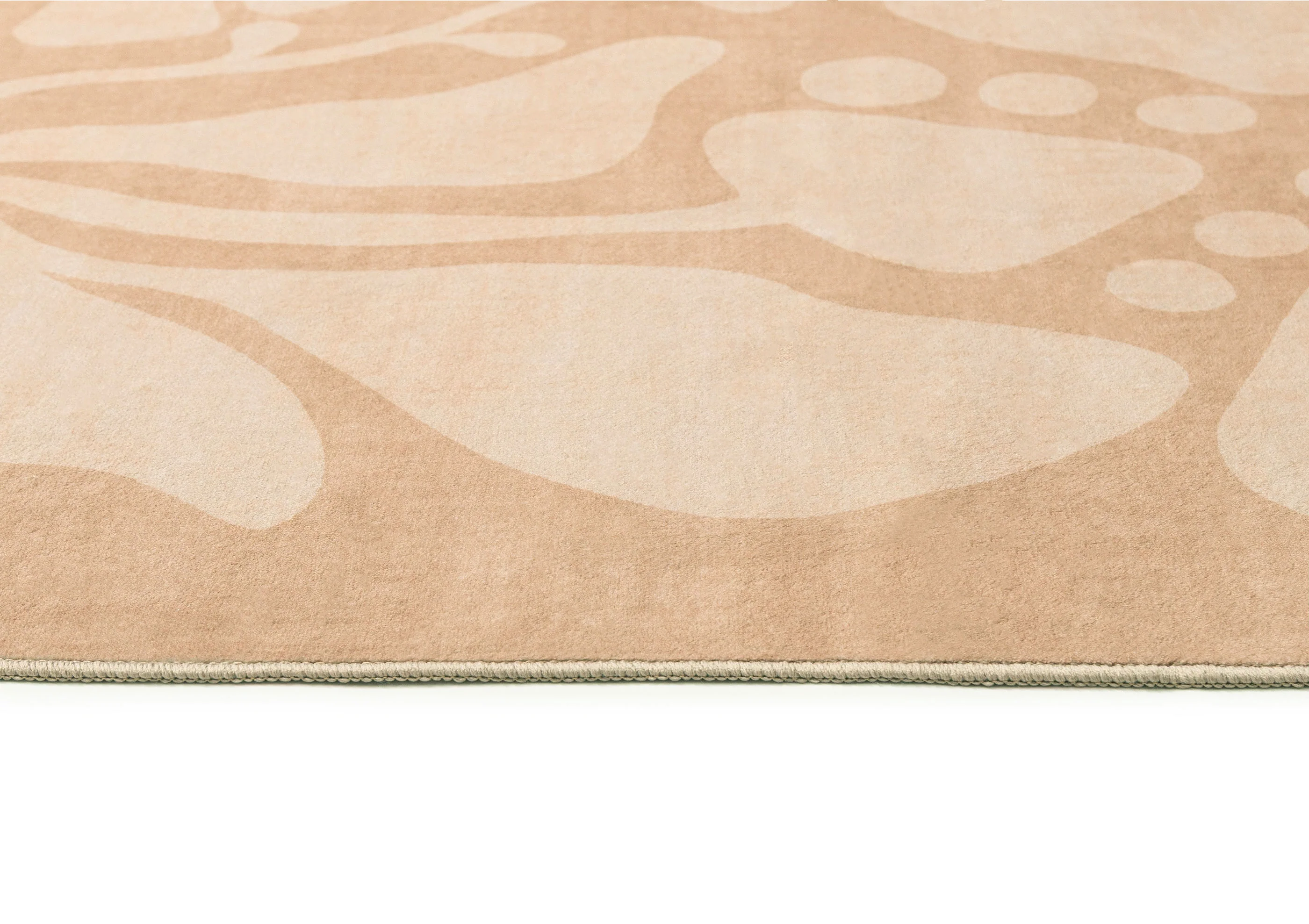 Ayesha Brown Floral Washable Rug - Image 3