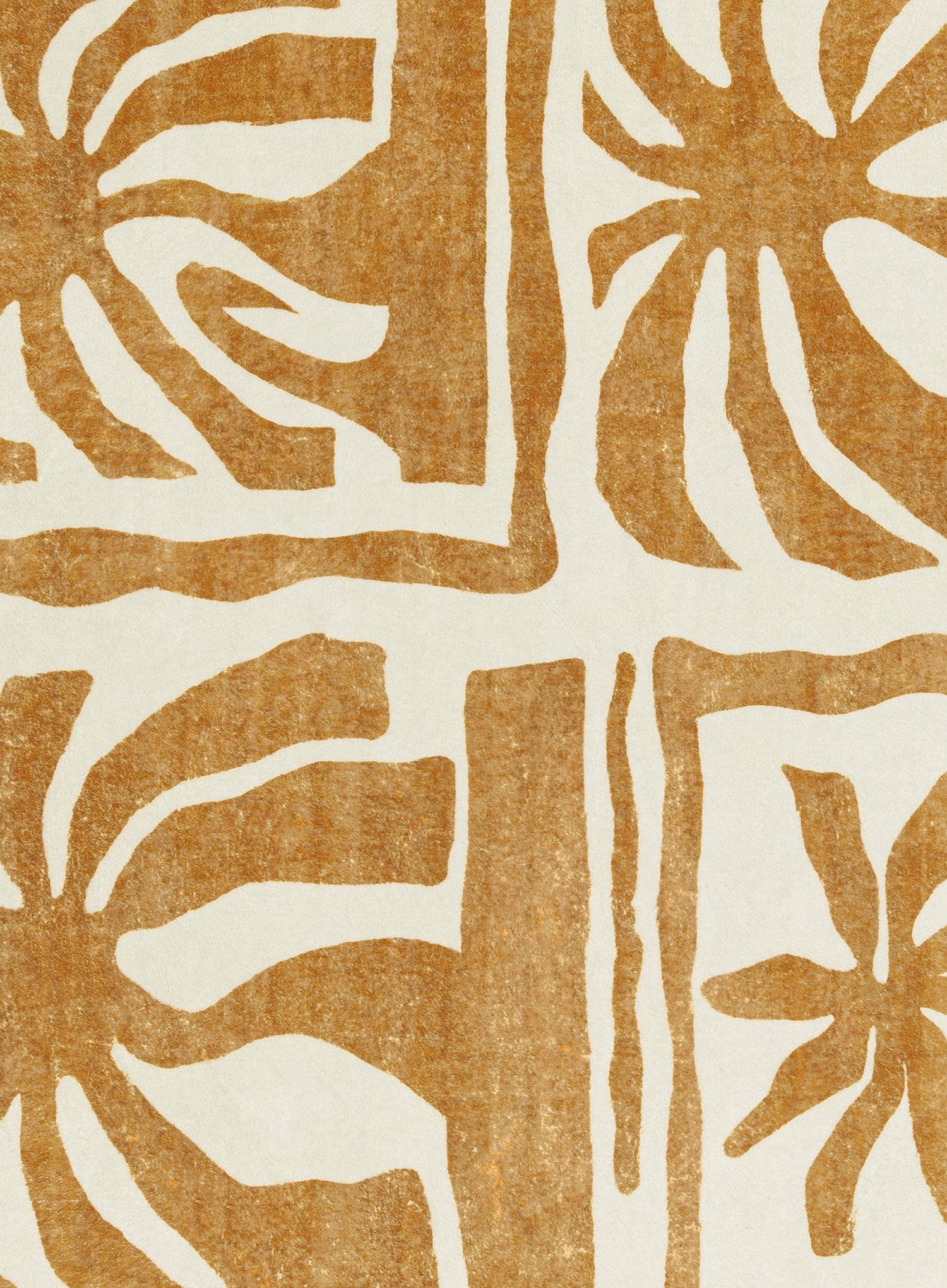 Azalea Brown Tan Waves and Palms Washable Rug - Image 11
