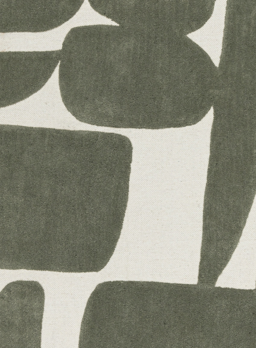 Azibo Green Abstract Washable Wool Rug - Image 11