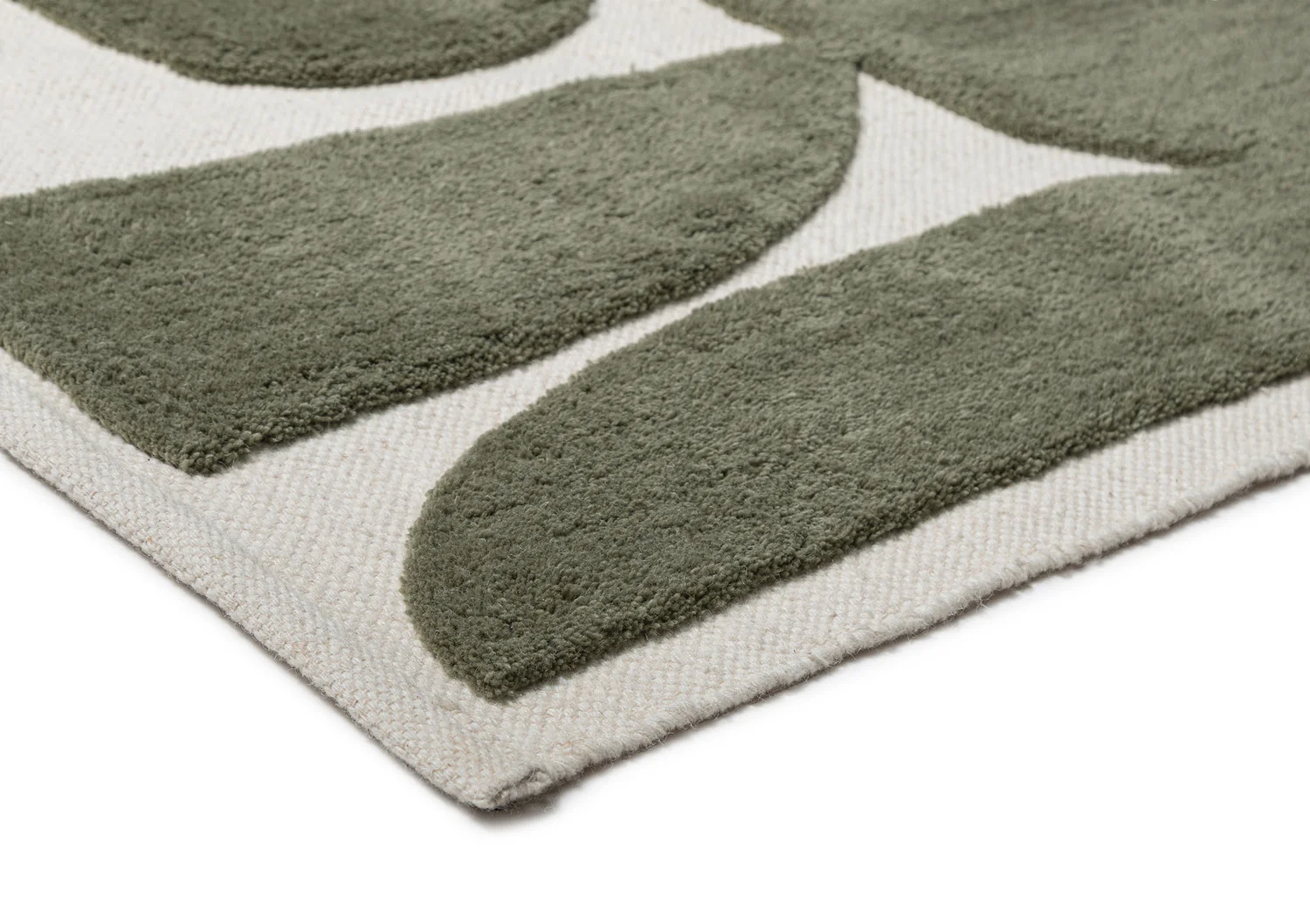 Azibo Green Abstract Washable Wool Rug - Image 8