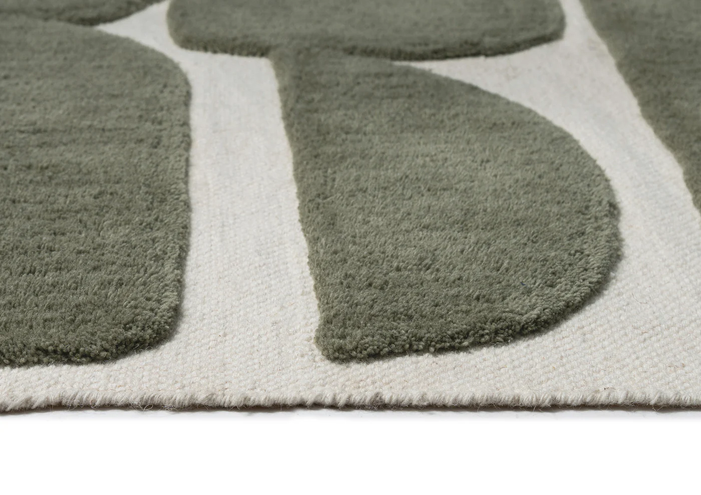 Azibo Green Abstract Washable Wool Rug - Image 9