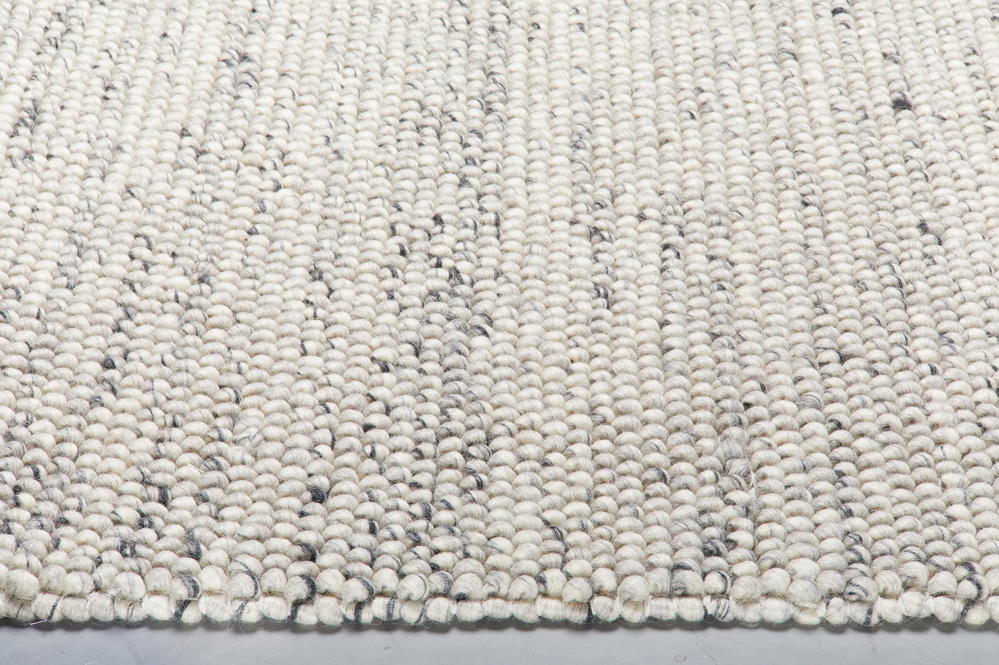 Azizah Marble Grey Looped Wool Rug - Image 8