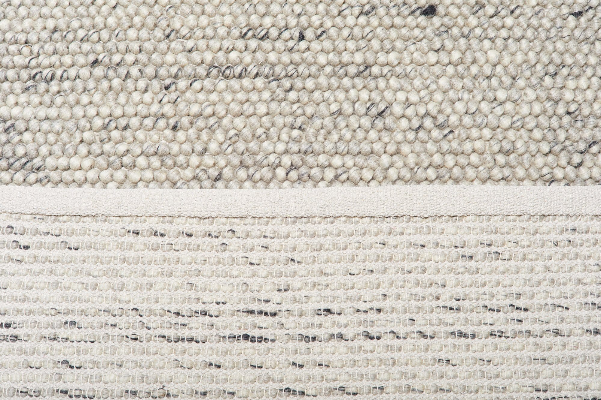 Azizah Marble Grey Looped Wool Rug - Image 9