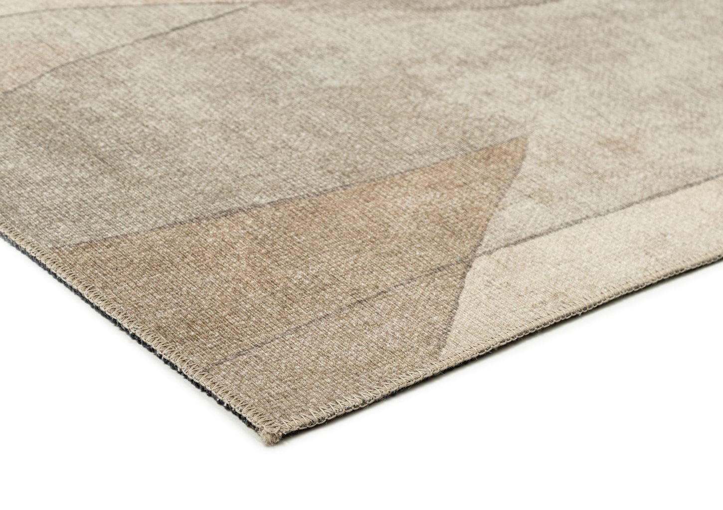 Azra Grey and Beige Abstract Washable Rug - Image 7