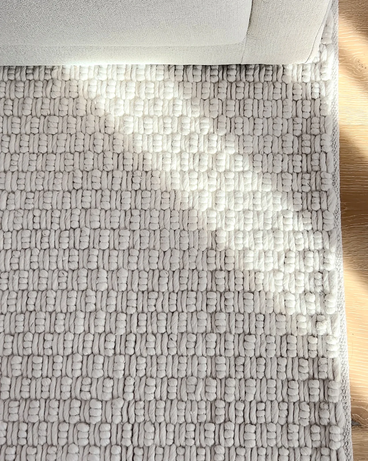 Bambi Ivory Chunky Wool Rug - Image 3