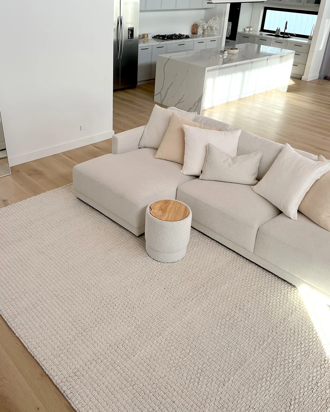 Bambi Ivory Chunky Wool Rug - Image 5