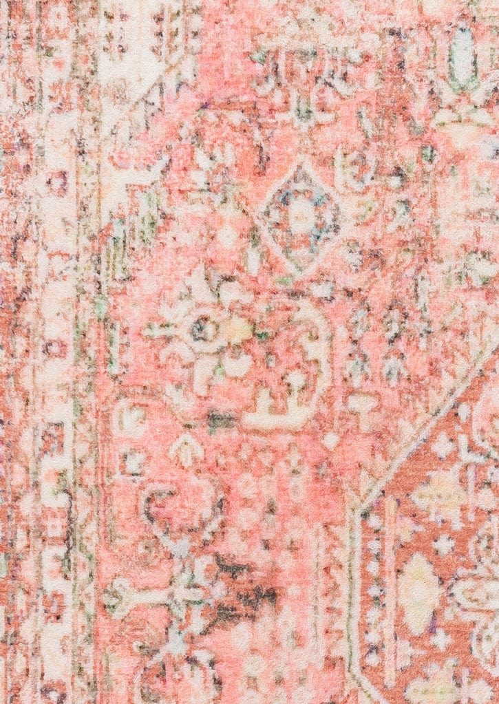 Beatrice Peach Transitional Washable Round Rug - Image 6