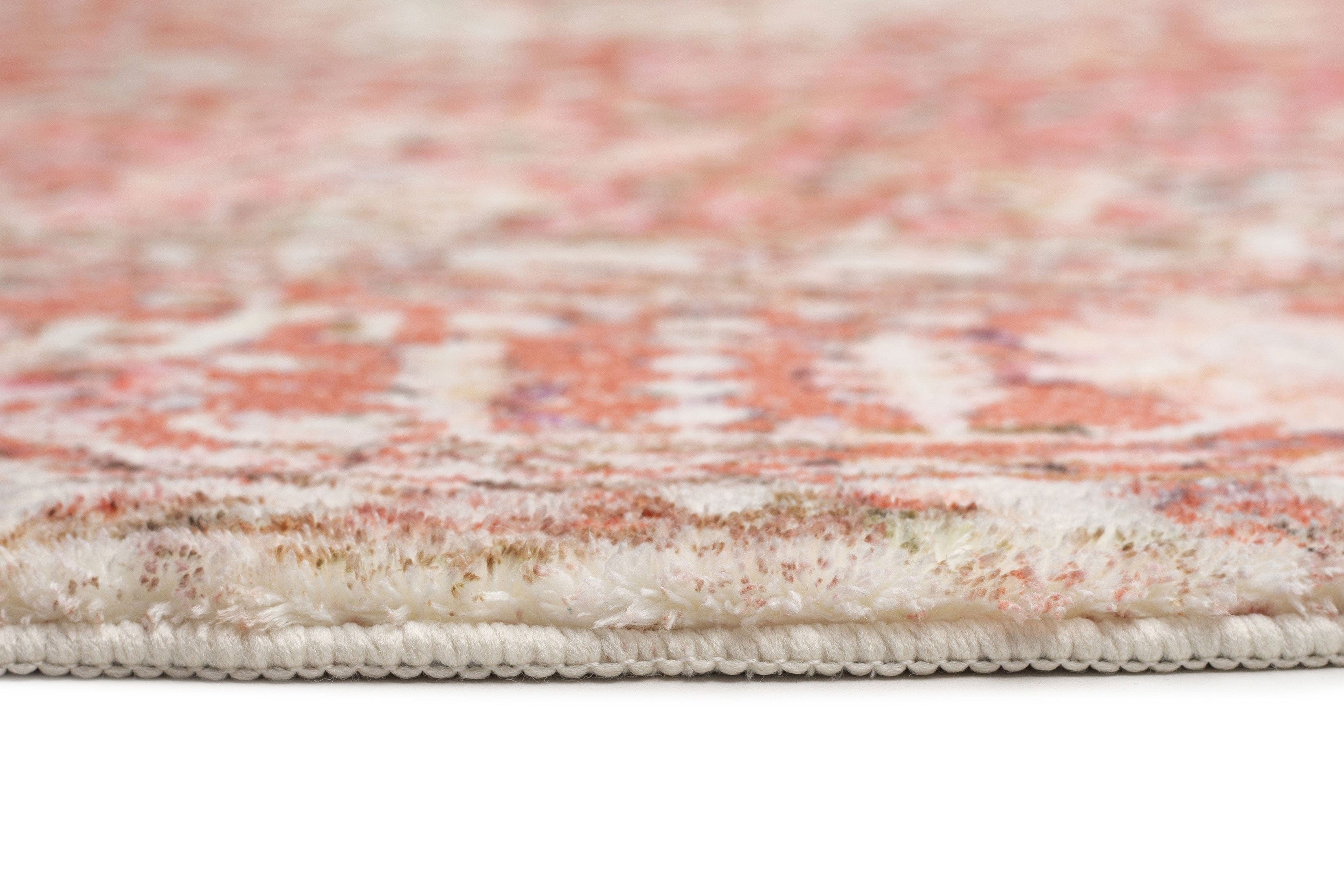 Beatrice Peach Transitional Washable Round Rug - Image 7