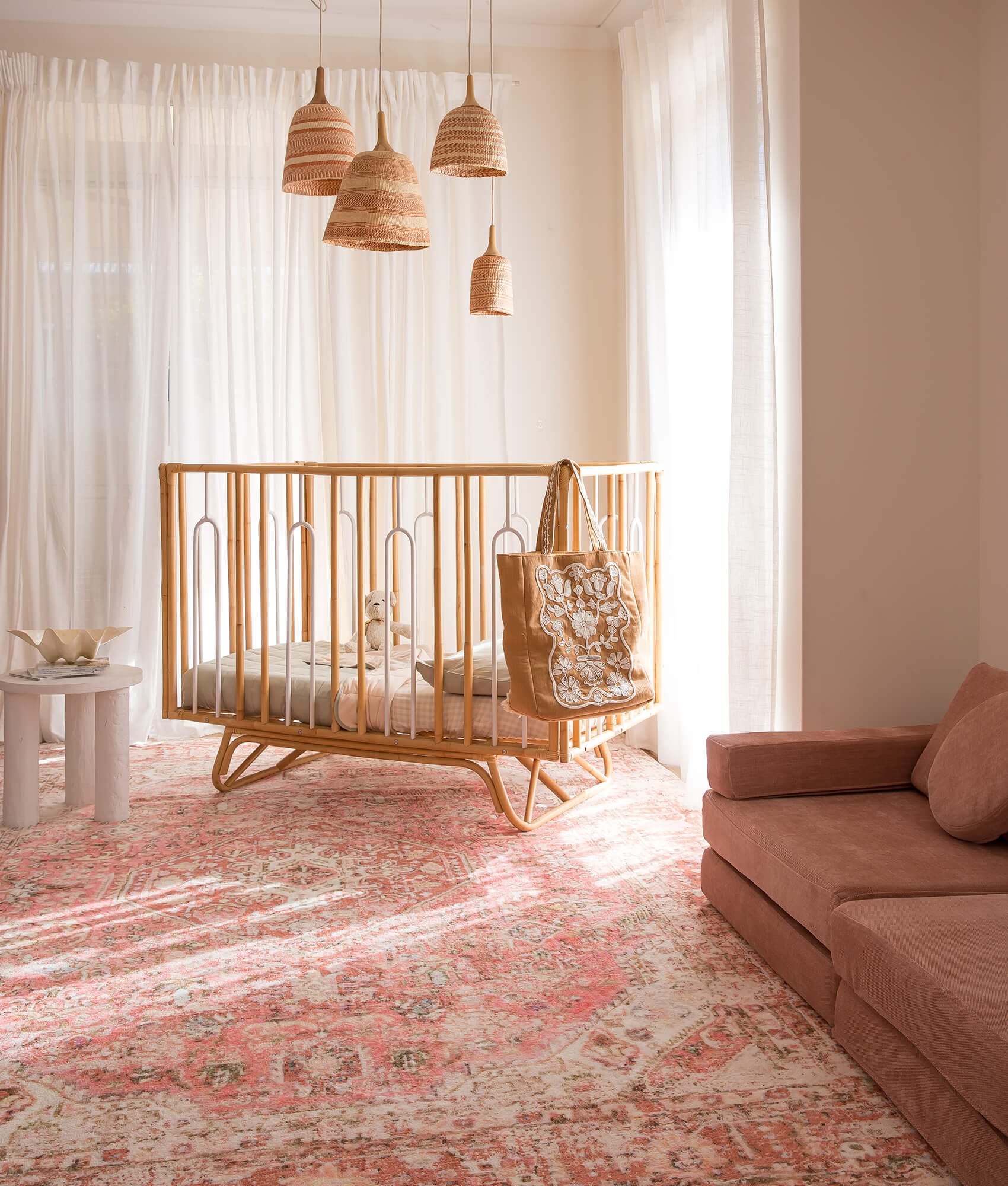 Beatrice Peach Transitional Washable Rug - Image 3