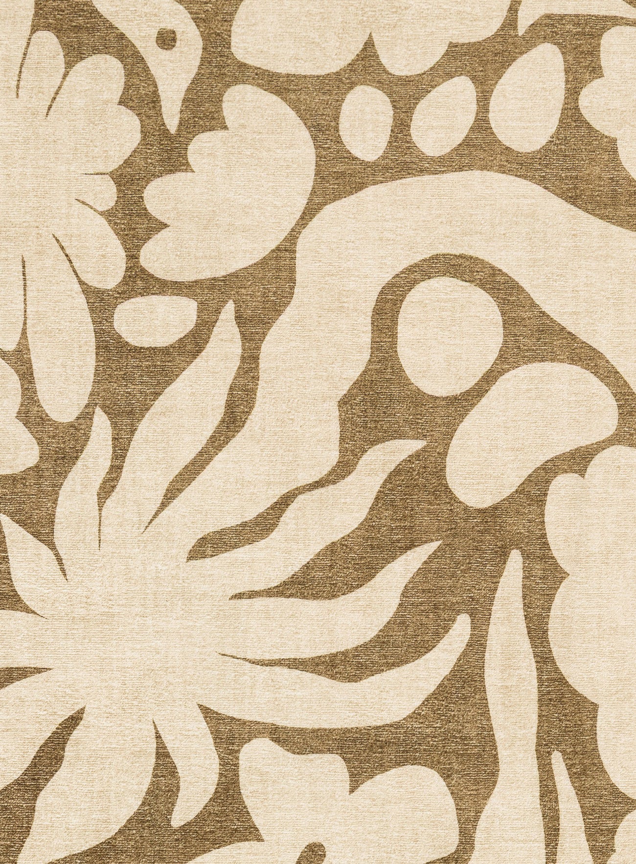 Bess Khaki and Brown Floral Rollie Pollie Round Playmat - Image 4