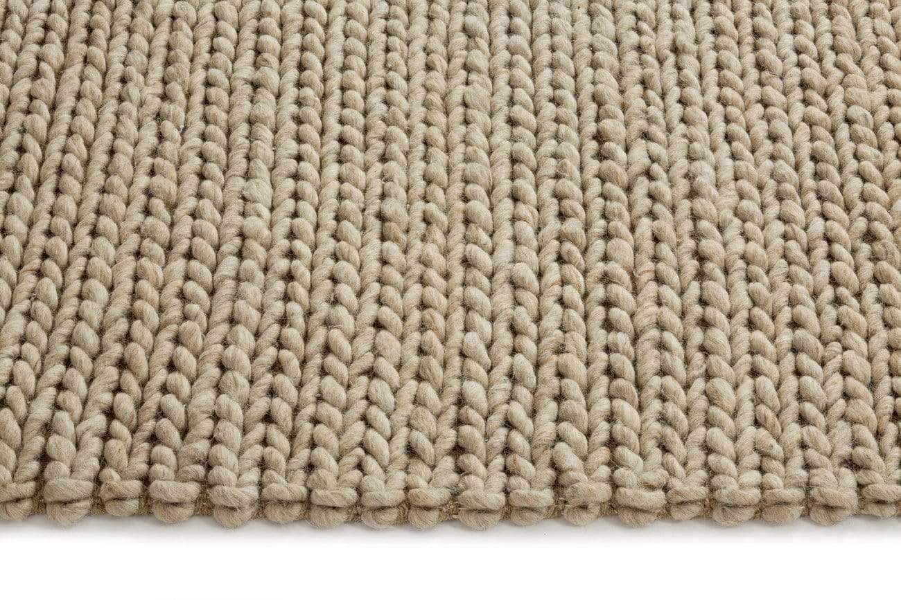 Bianca Natural Tan Braided Wool Rug - Image 14