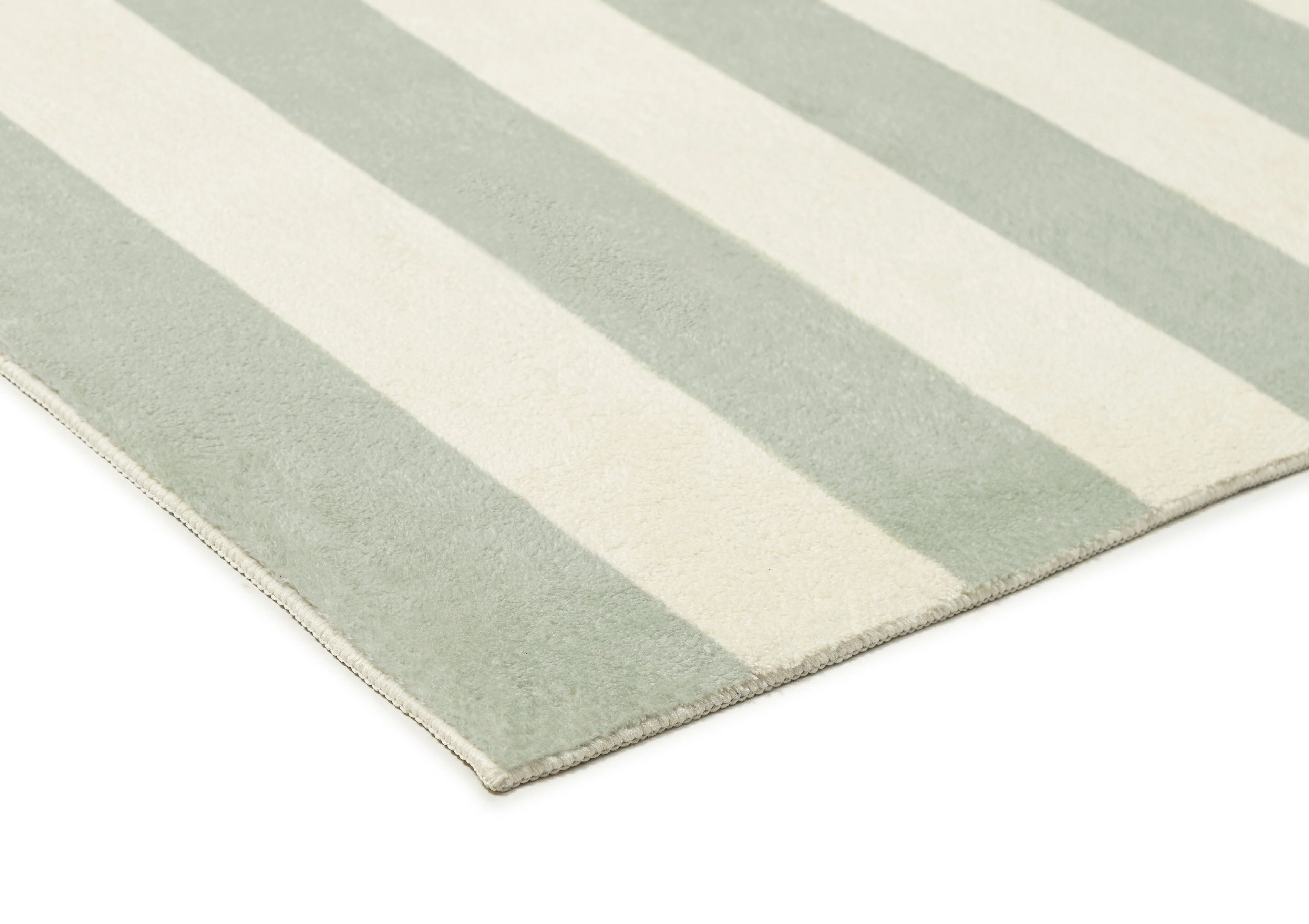 Blair Green Sage Stripe Washable Rug - Image 7