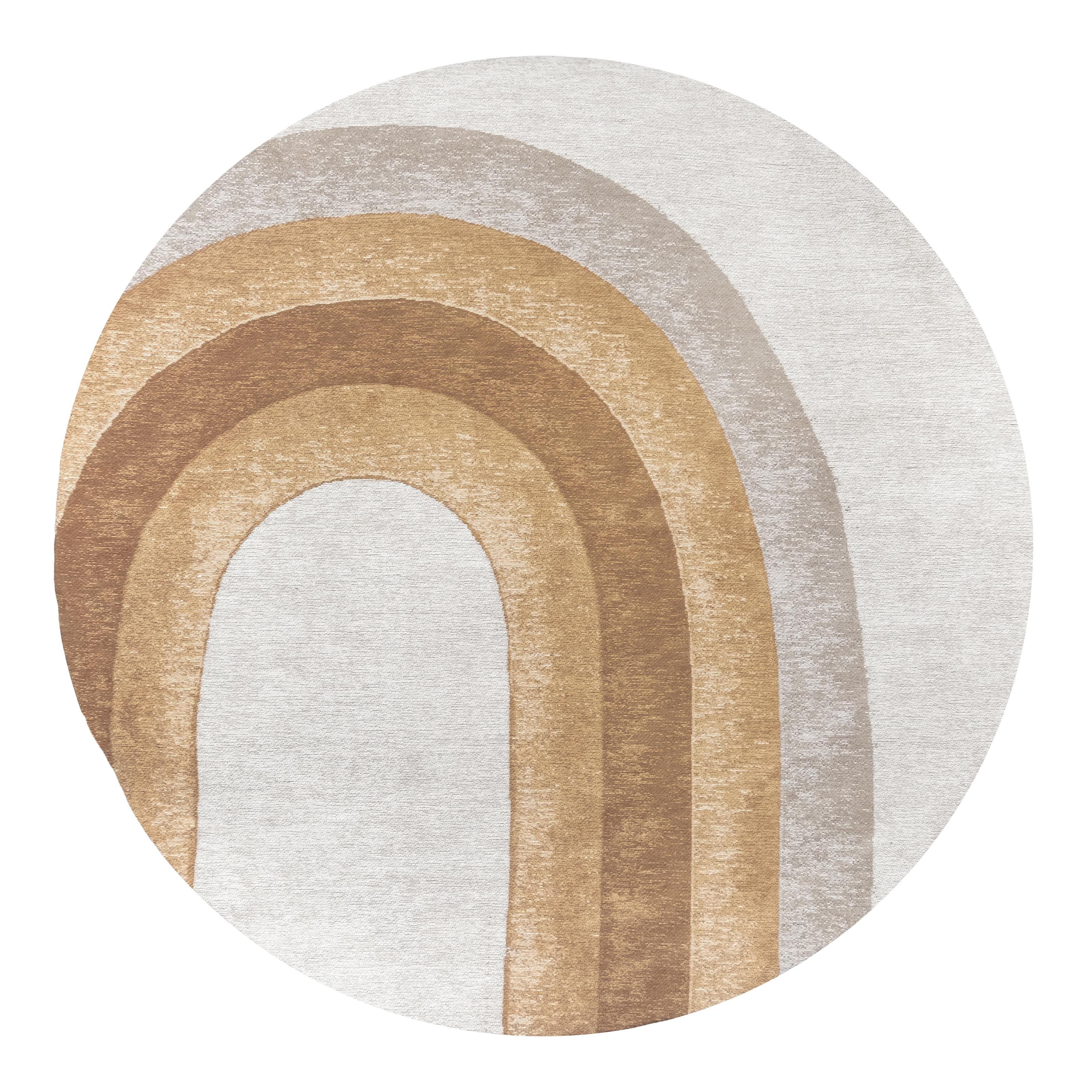 Blake Orange Rainbow Round Rug
