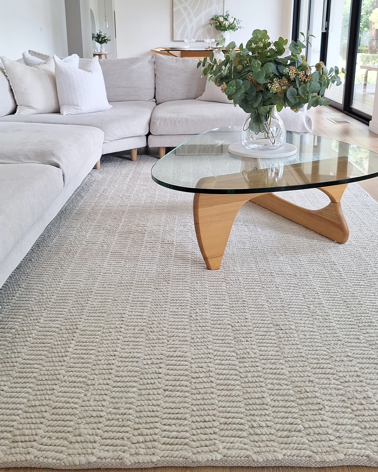 Blanca Ivory Textured Wool Rug - Image 10