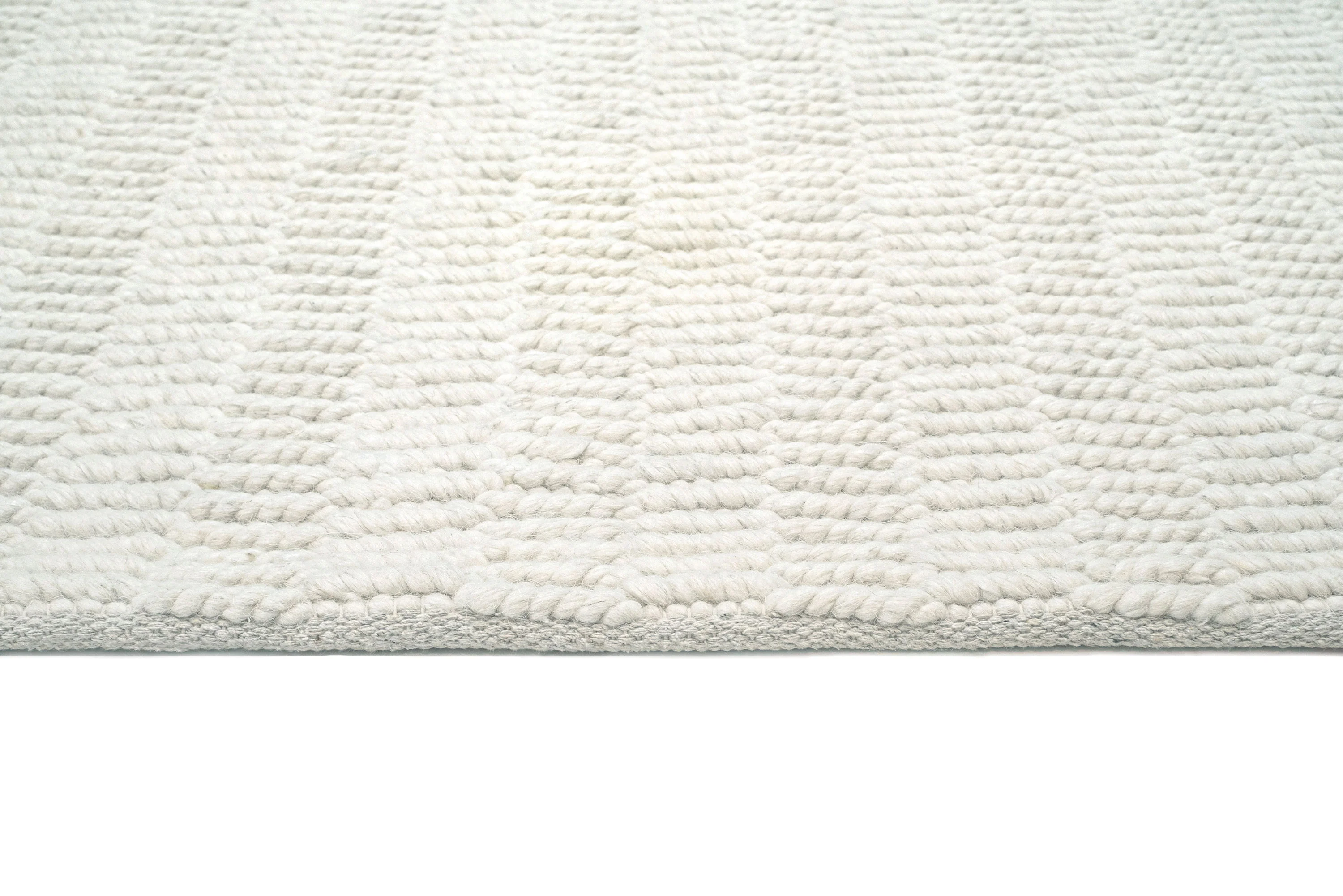 Blanca Ivory Textured Wool Rug - Image 12