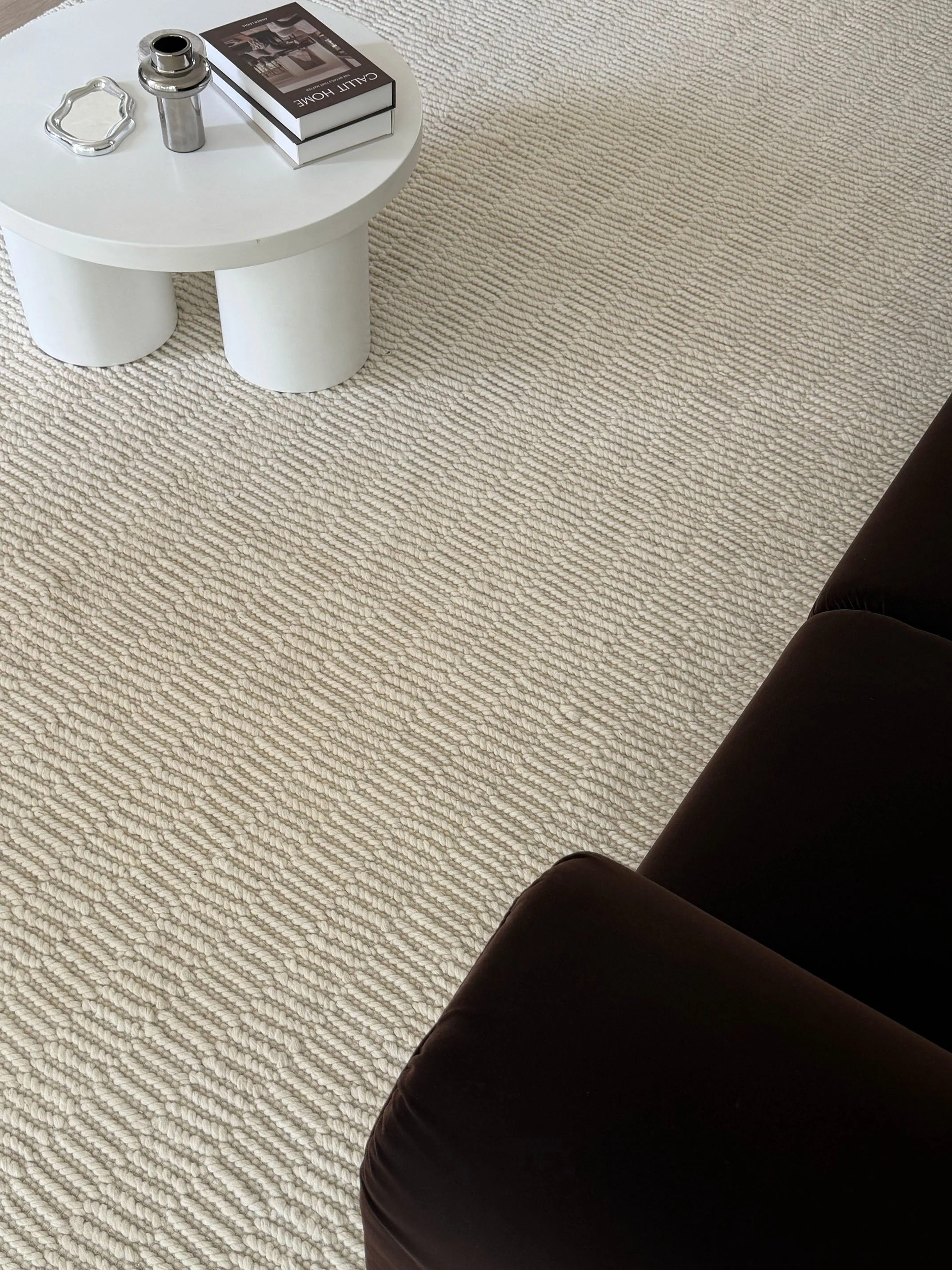 Blanca Ivory Textured Wool Rug - Image 3