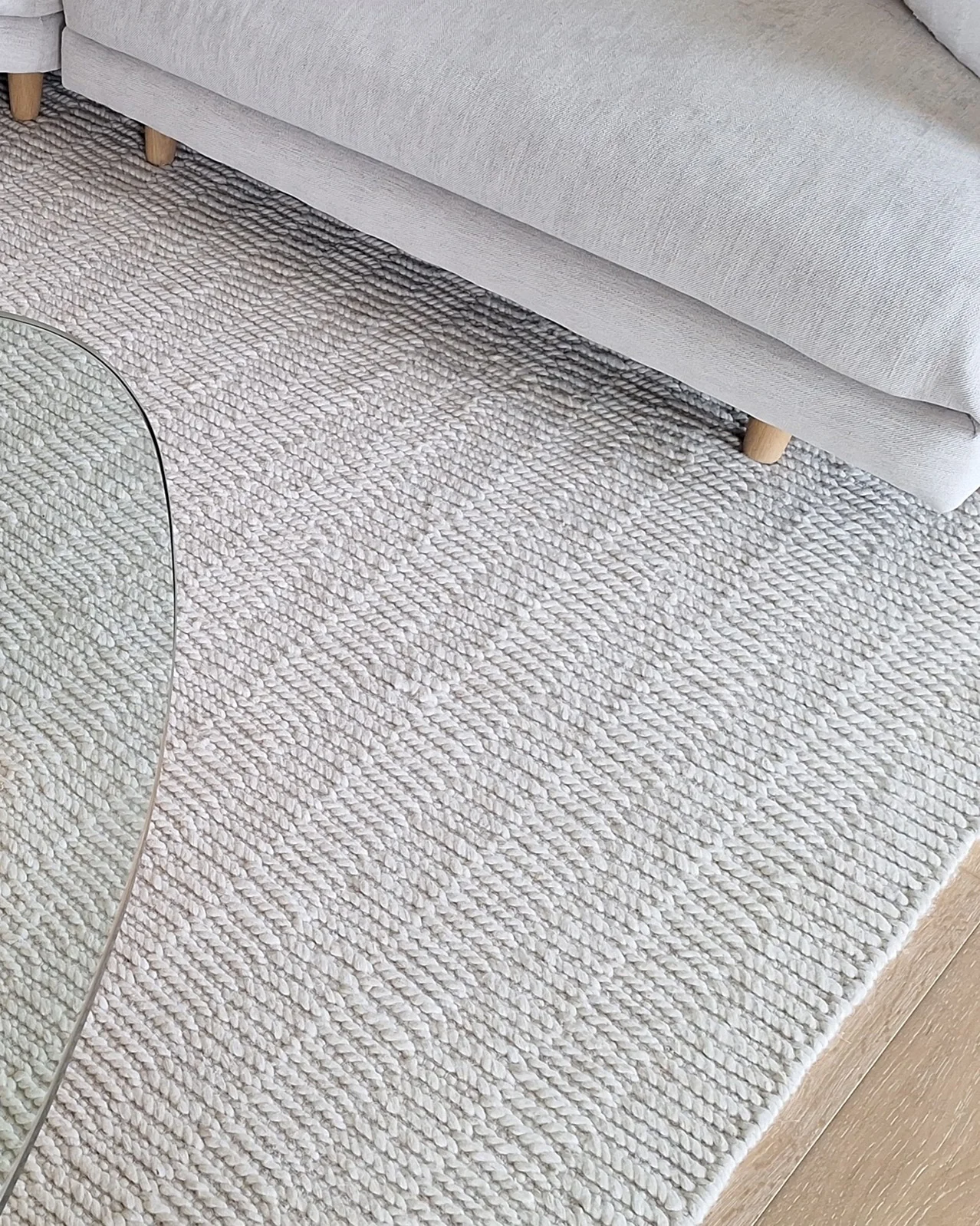 Blanca Ivory Textured Wool Rug - Image 7