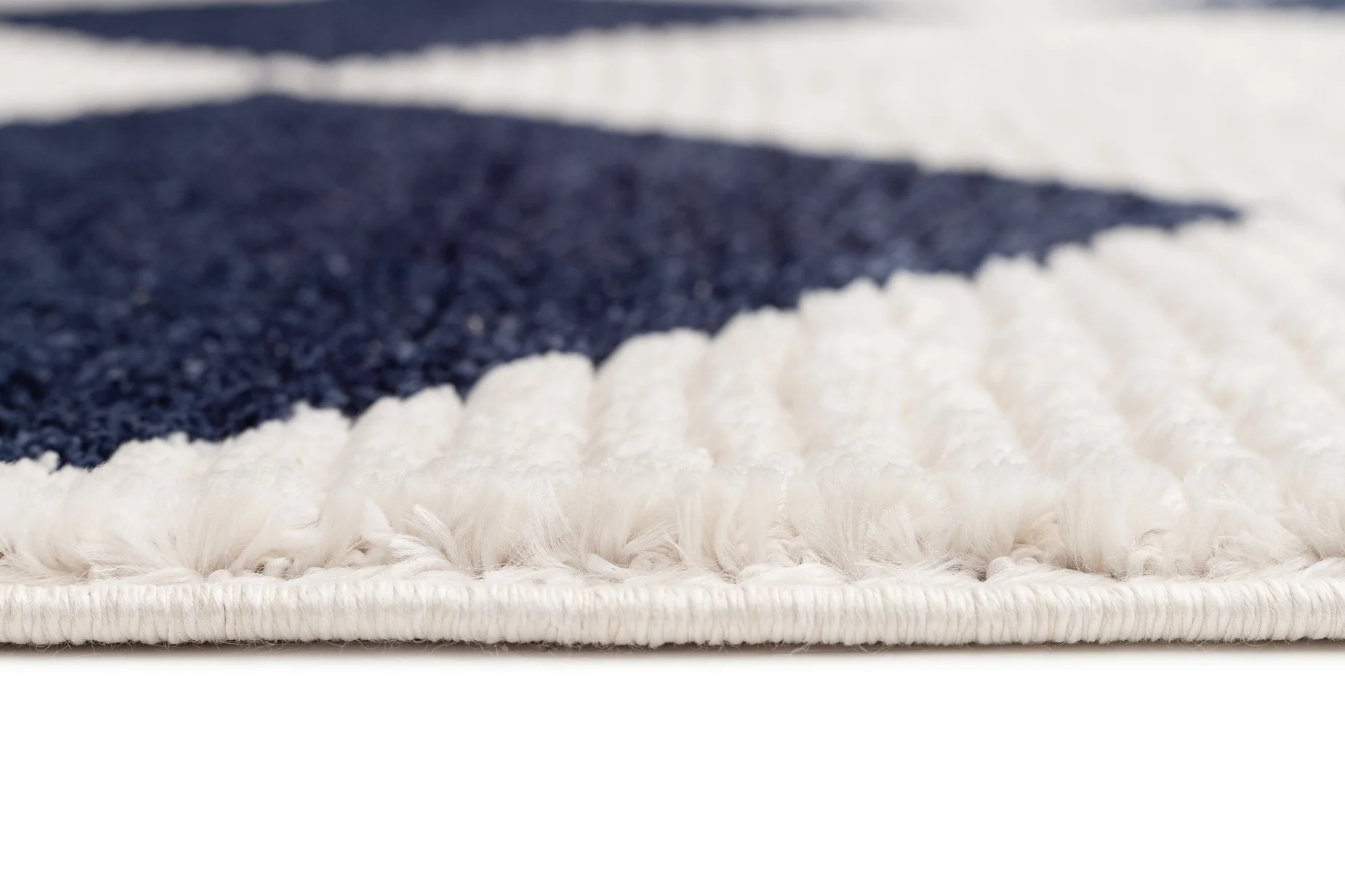 Blythe Ivory and Blue Checkered Rug - Image 11