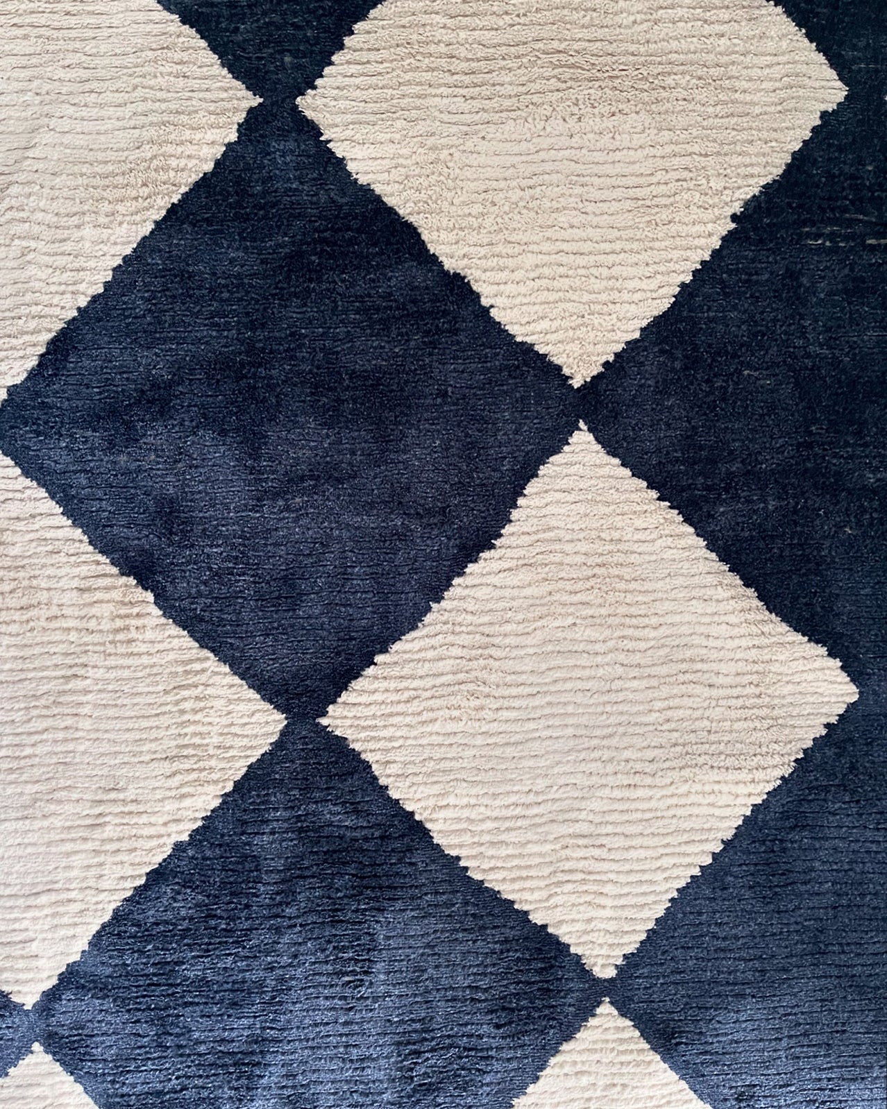 Blythe Ivory and Blue Checkered Rug - Image 5