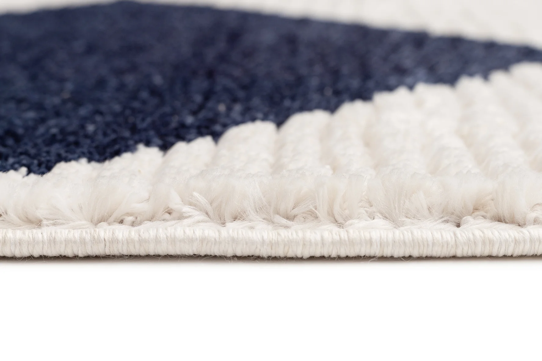 Blythe Ivory and Blue Checkered Runner Rug - Image 10