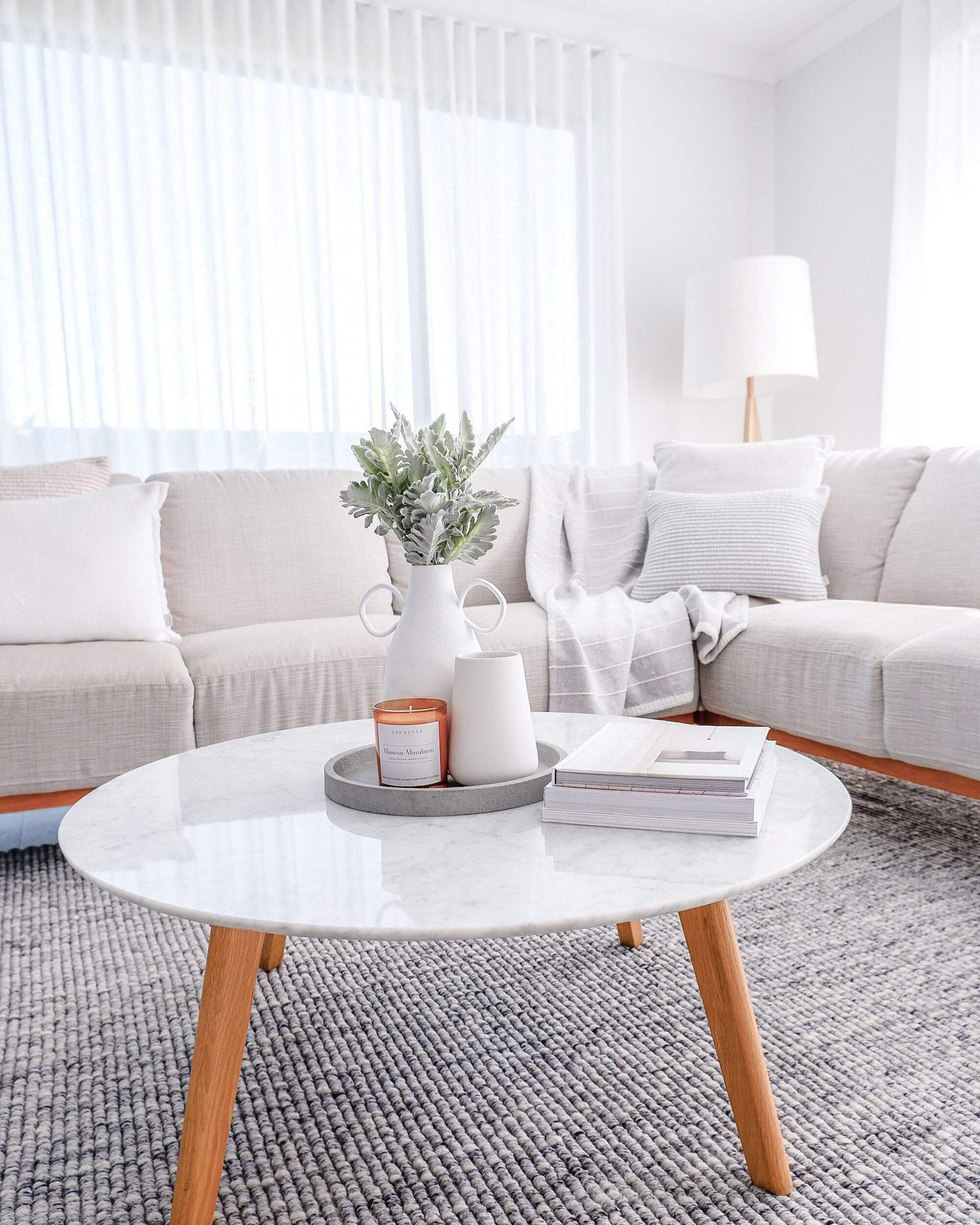 Bree Ivory and Grey Marble Wool Rug - Image 6