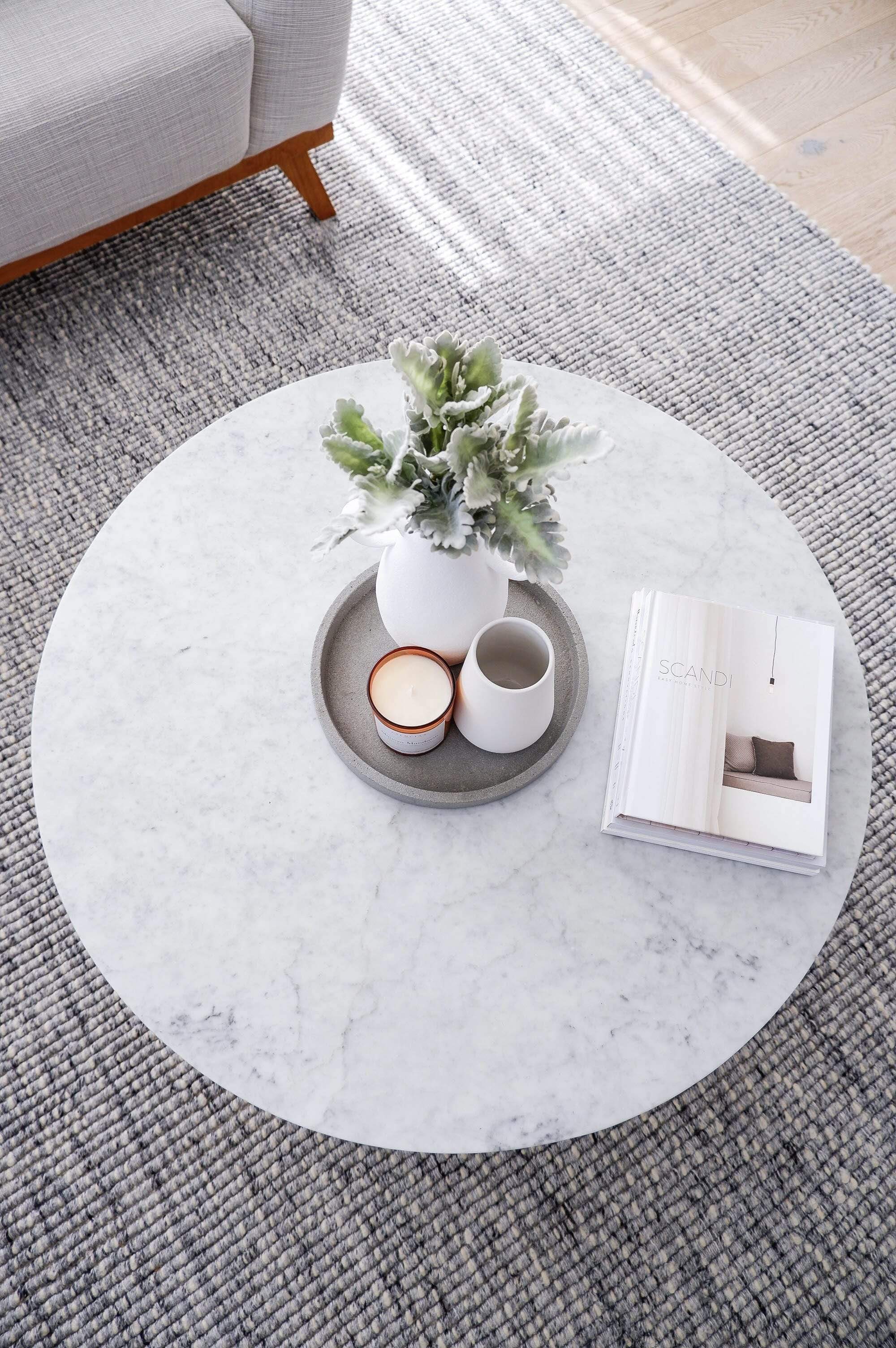 Bree Ivory and Grey Marble Wool Rug - Image 8