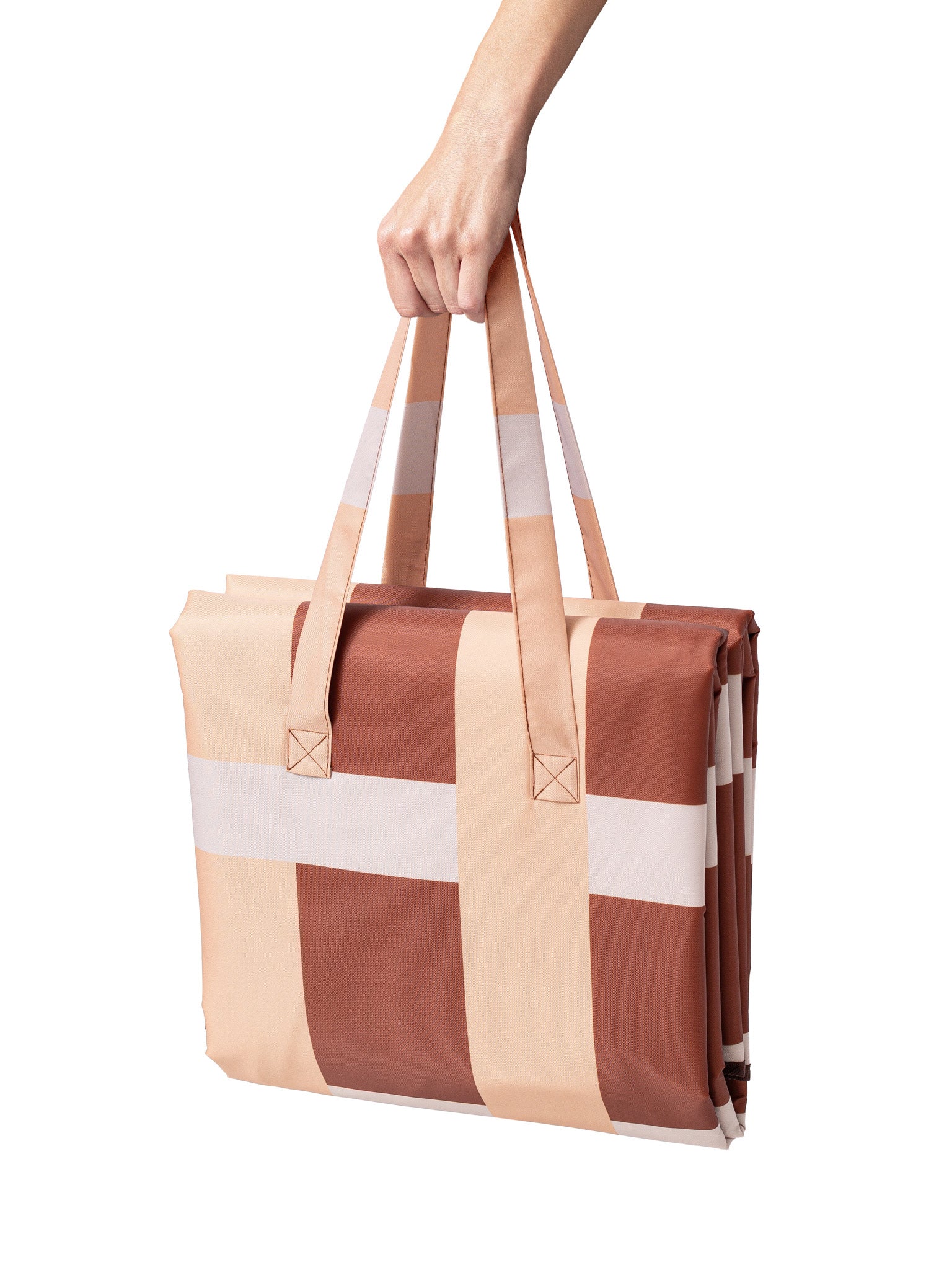 Brisa Tan Milk and Umber Beach Mat - Image 4