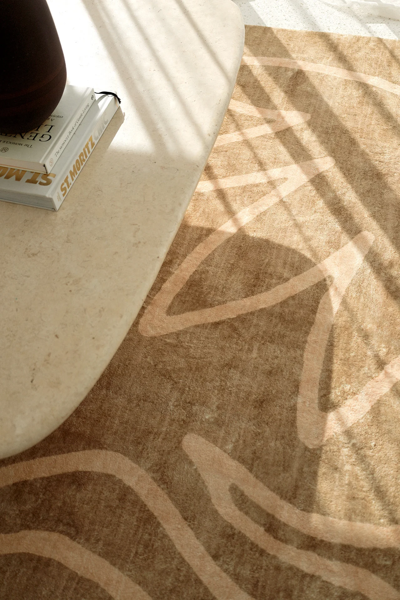 Bruna Brown Hand Drawn Washable Rug - Image 5