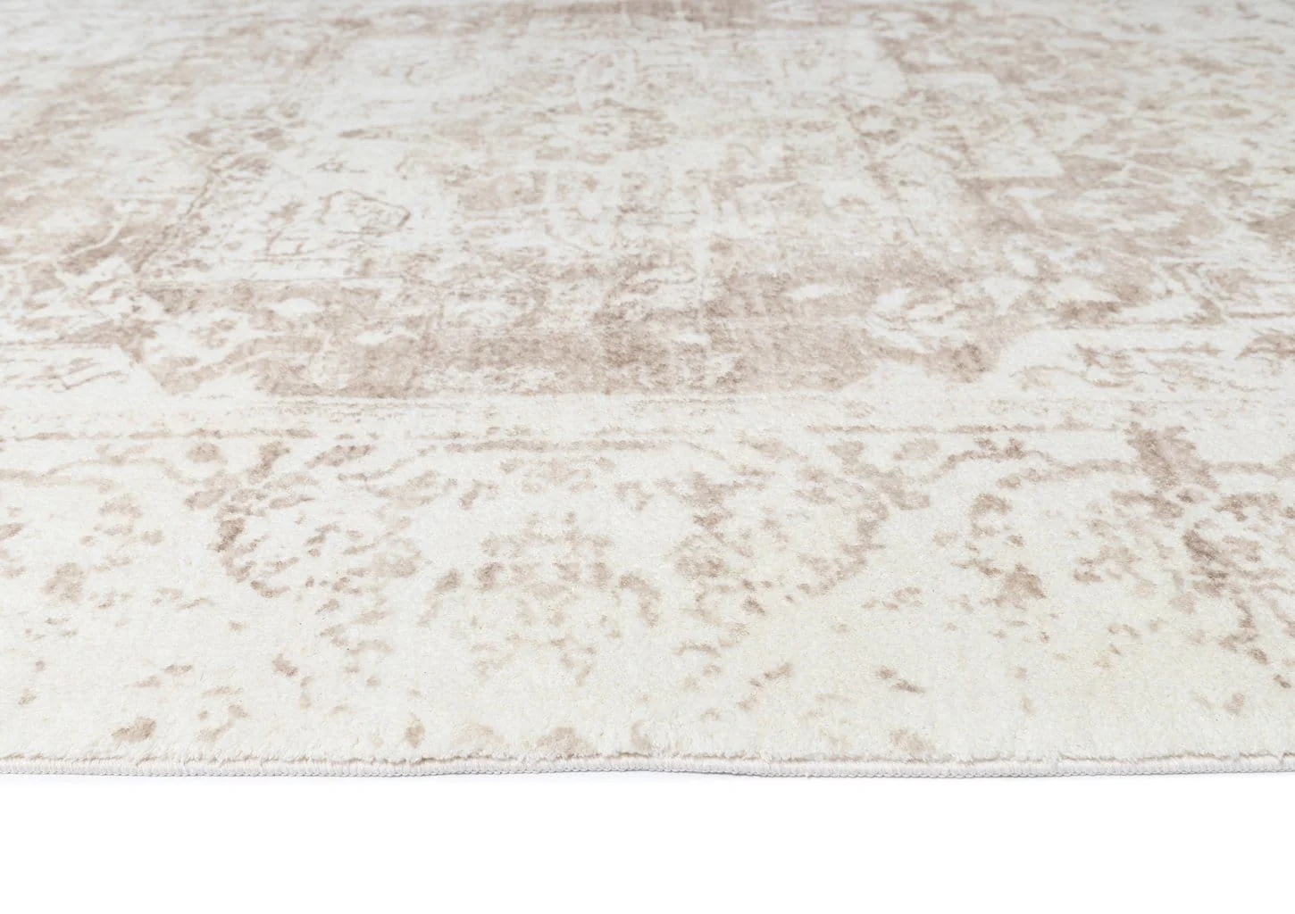 Cabanela Cream and Beige Distressed Washable Runner Rug - Image 8