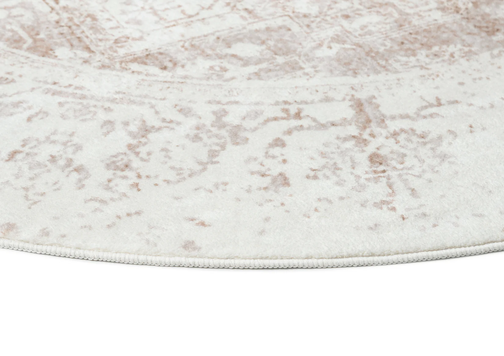 Cabanela Cream and Beige Washable Round Rug - Image 7