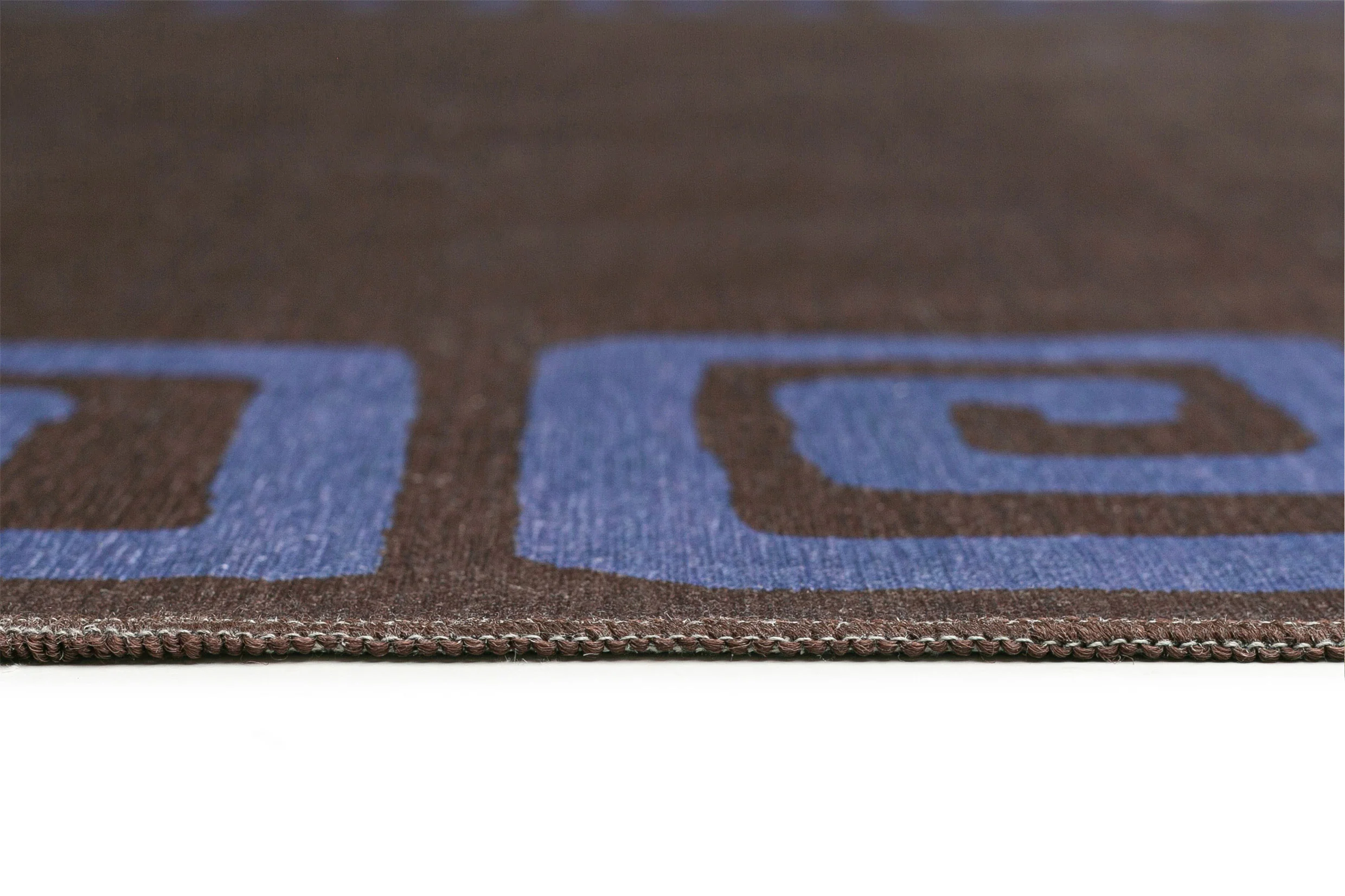 Callista Deep Chocolate and Vivid Blue Geometric Indoor Outdoor Rug - Image 10
