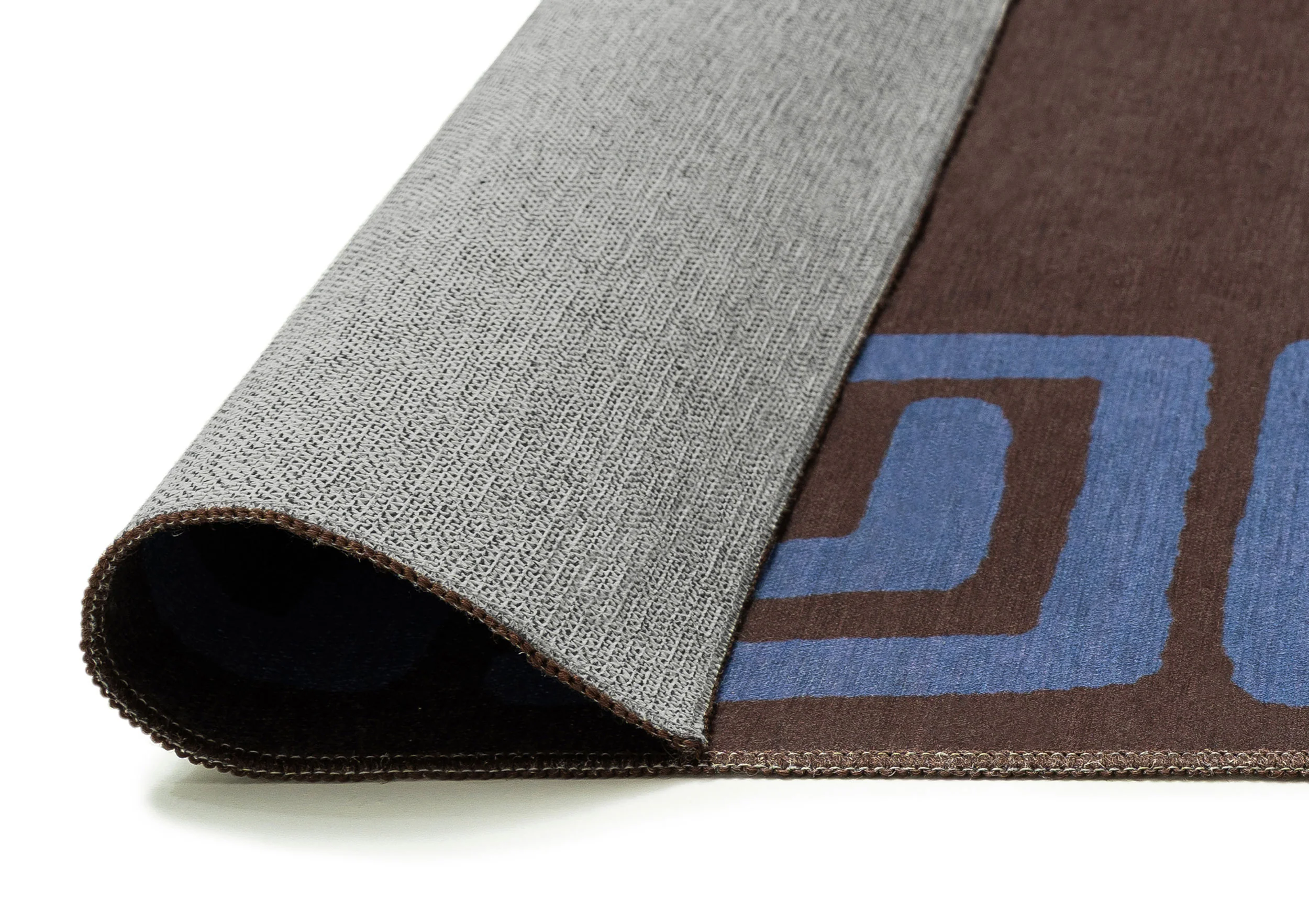 Callista Deep Chocolate and Vivid Blue Geometric Indoor Outdoor Rug - Image 8