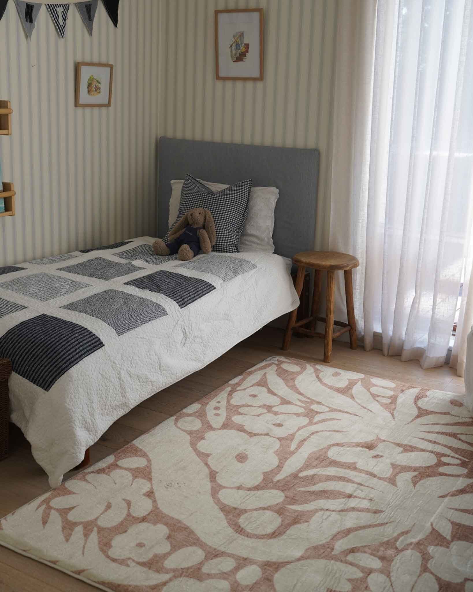 Calo Beige and Brown Floral Rollie Pollie Playmat - Image 2