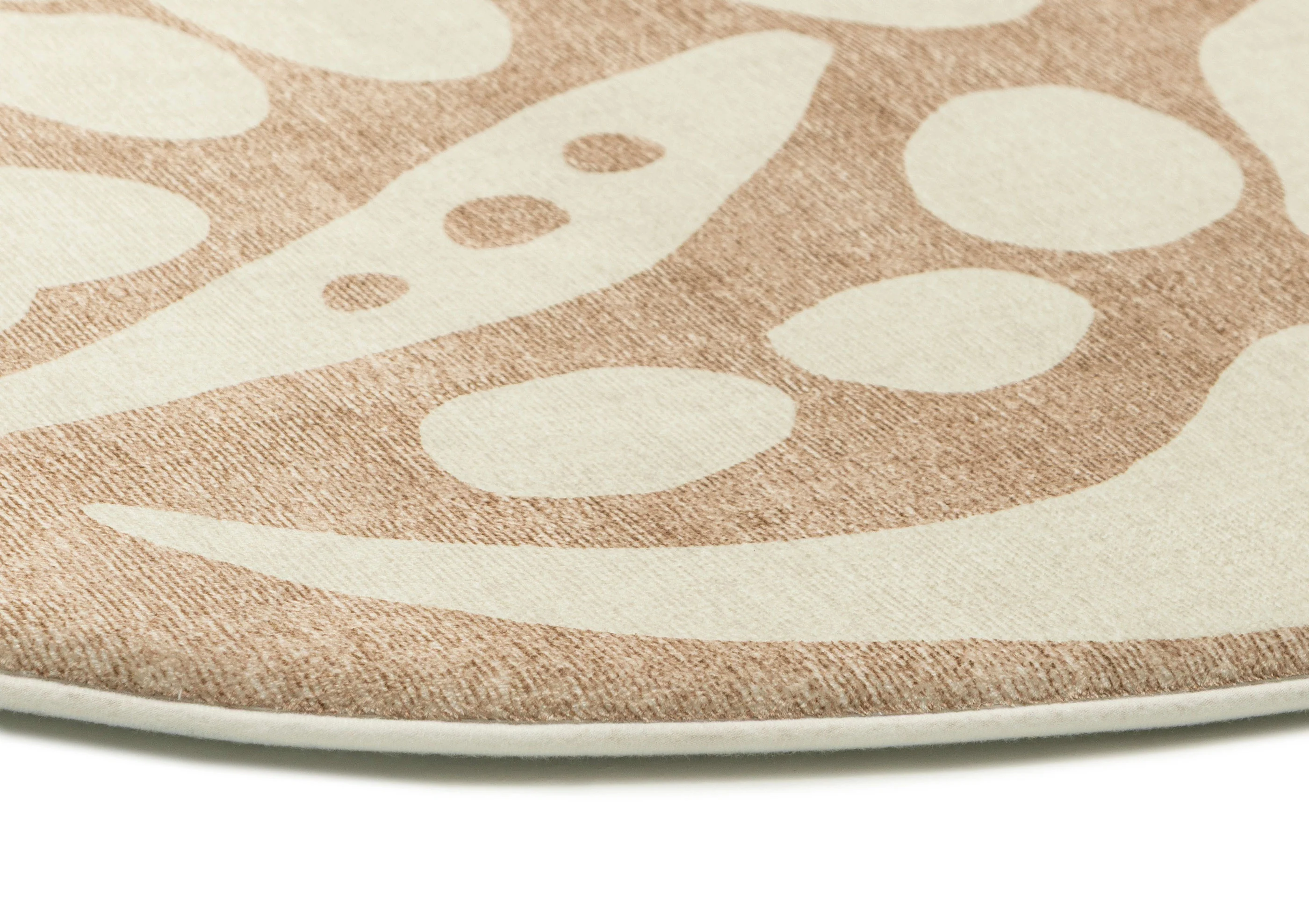 Calo Beige and Brown Floral Rollie Pollie Round Playmat - Image 2