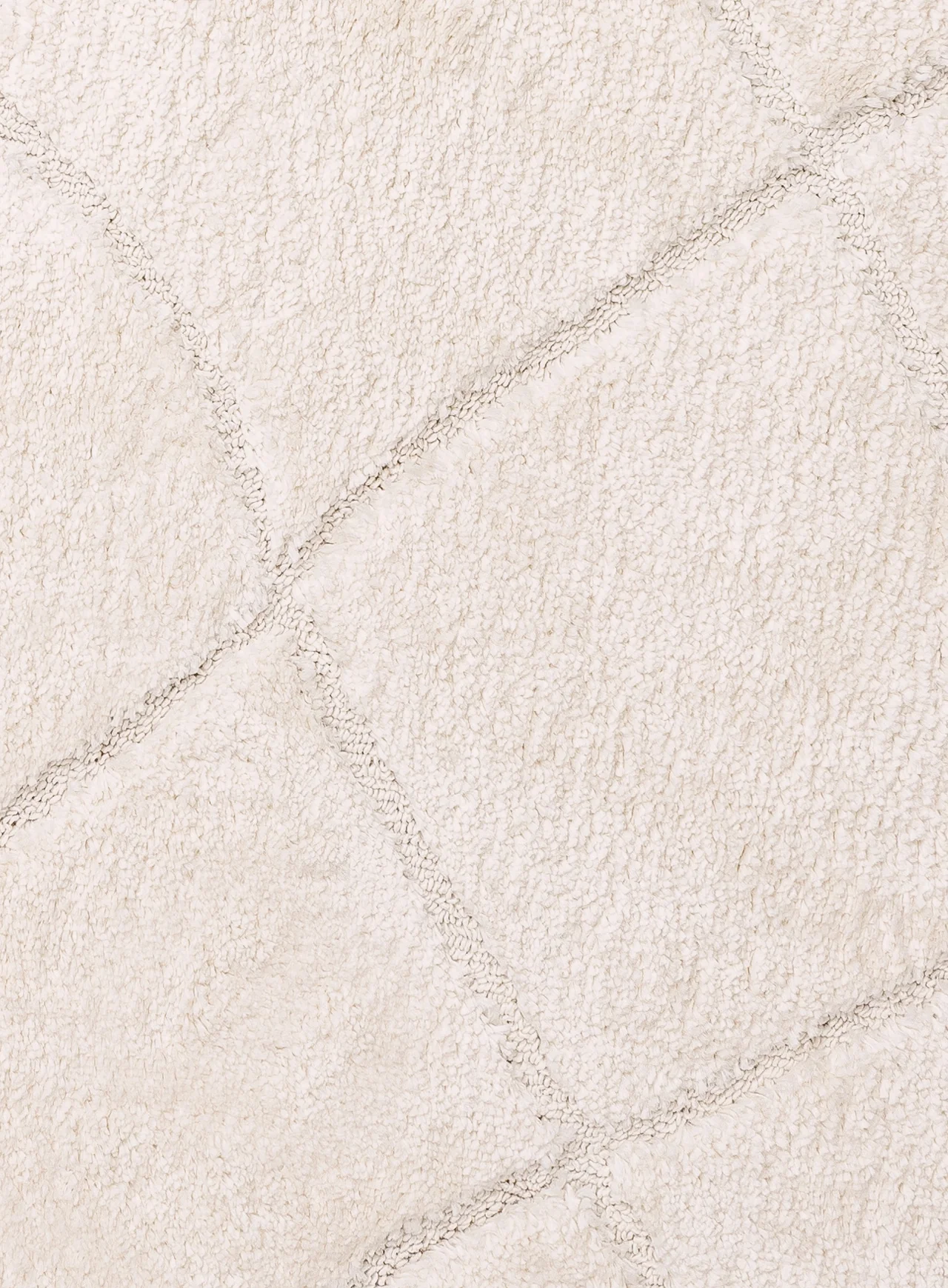 Calypso Ivory Cream Textured Tribal Round Rug - Image 10