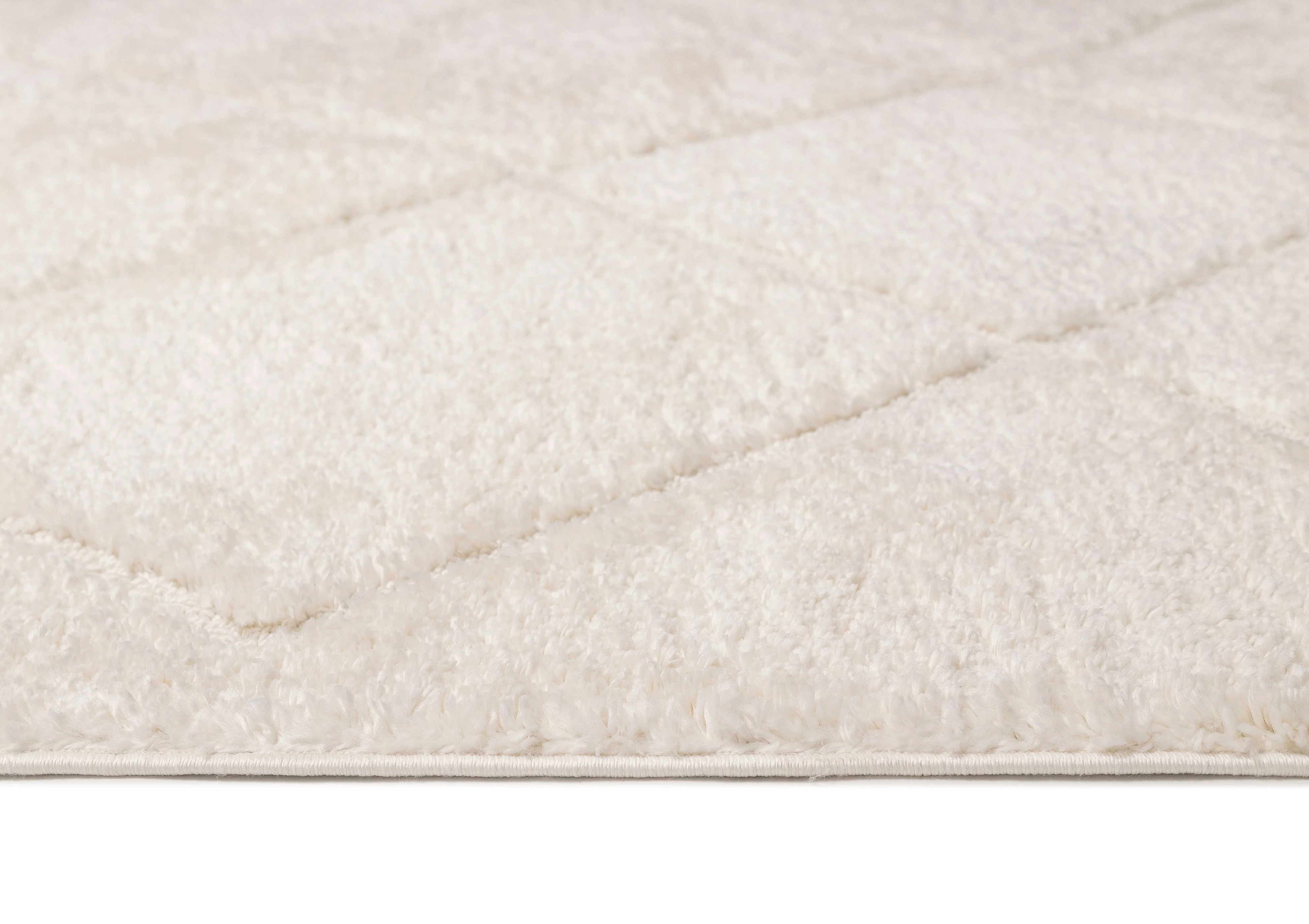 Calypso Ivory Cream Textured Tribal Tassel Rug - Image 18