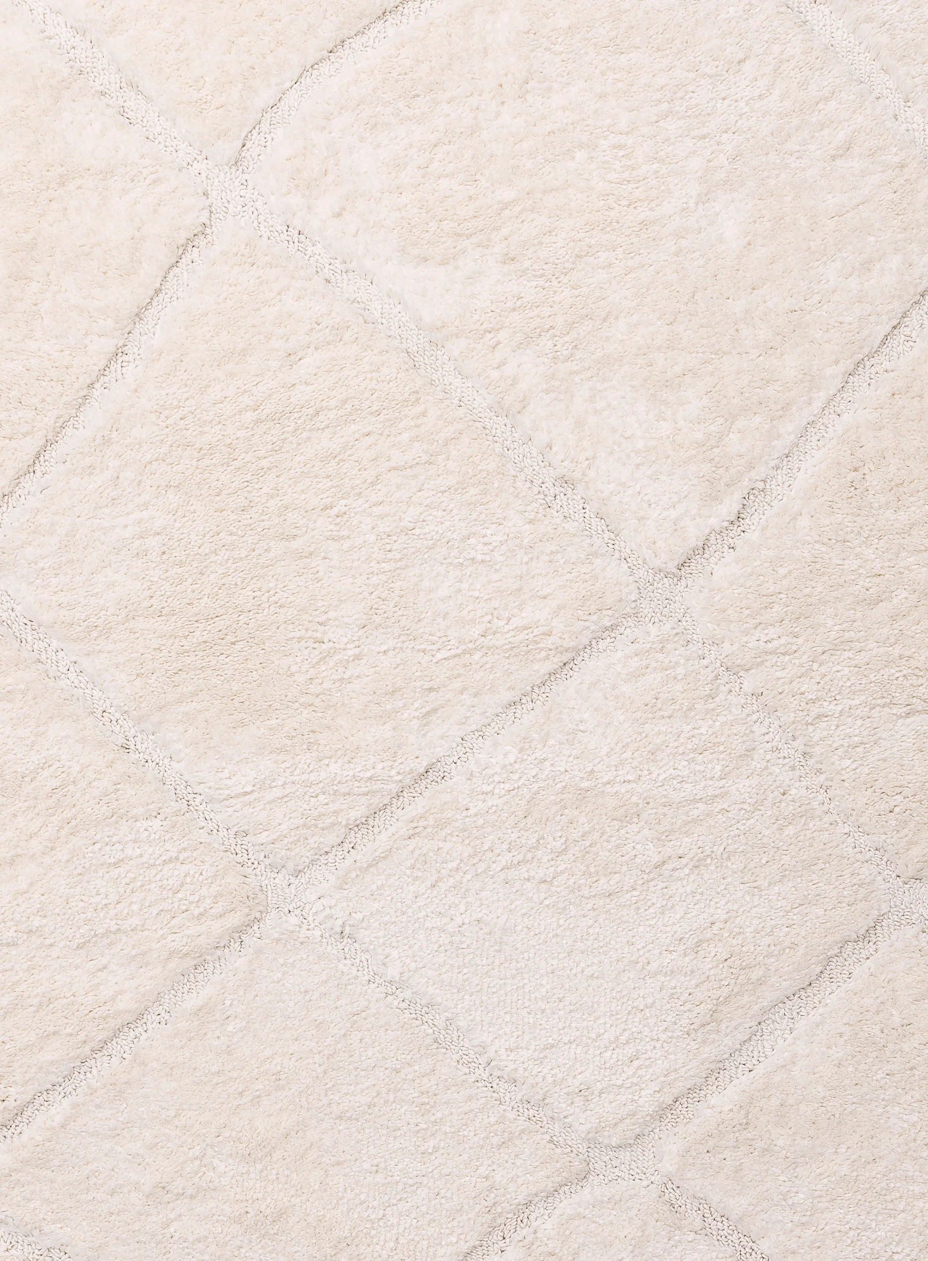 Calypso Ivory Cream Textured Tribal Tassel Rug - Image 20