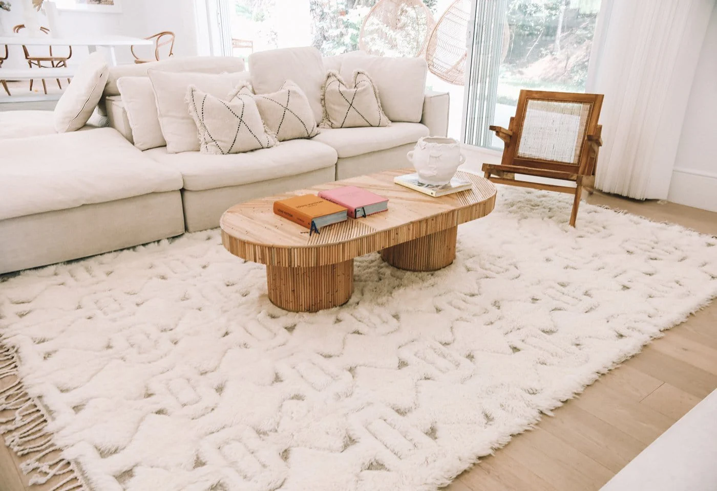 Camilla Tribal Pattern Berber Wool Shag Rug - Image 8