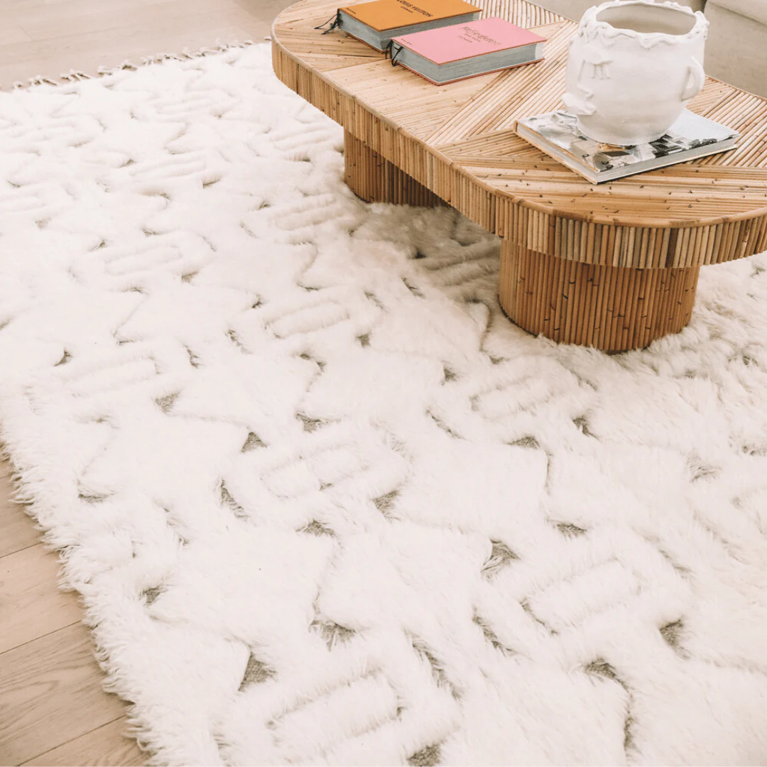 Camilla Tribal Pattern Berber Wool Shag Rug - Image 9