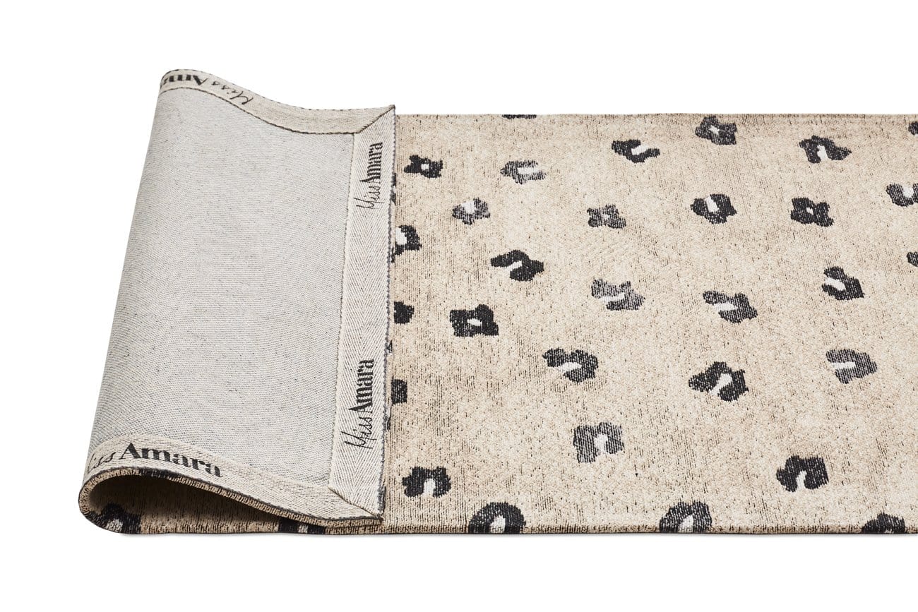 Candice Beige Leopard Pattern Runner Rug - Image 4