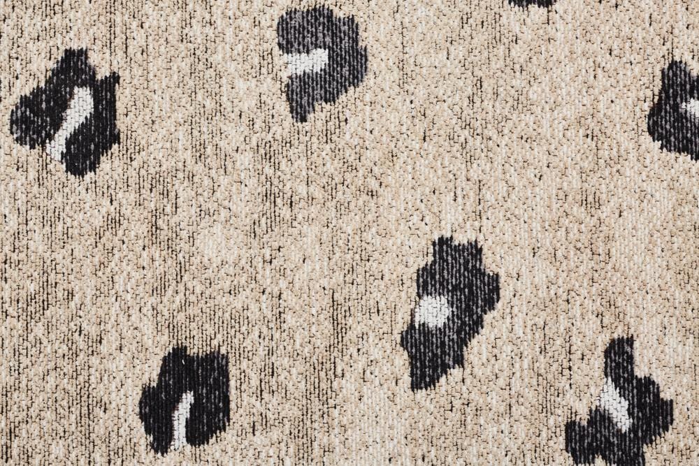 Candice Beige Leopard Pattern Runner Rug - Image 5
