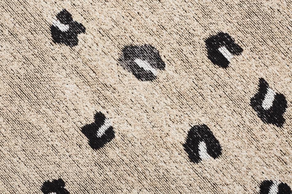 Candice Beige Round Leopard Animal Pattern Rug - Image 6